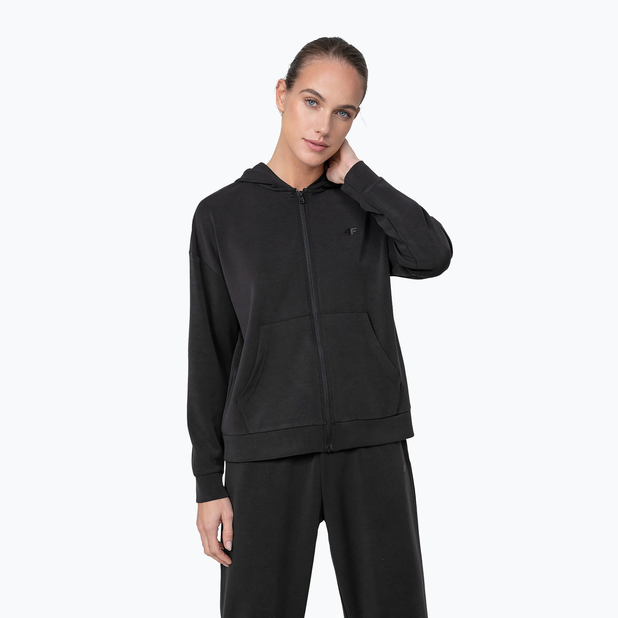 Bluza damska 4F BLD041 deep black | WYSYŁKA W 24H | 30 DNI NA ZWROT