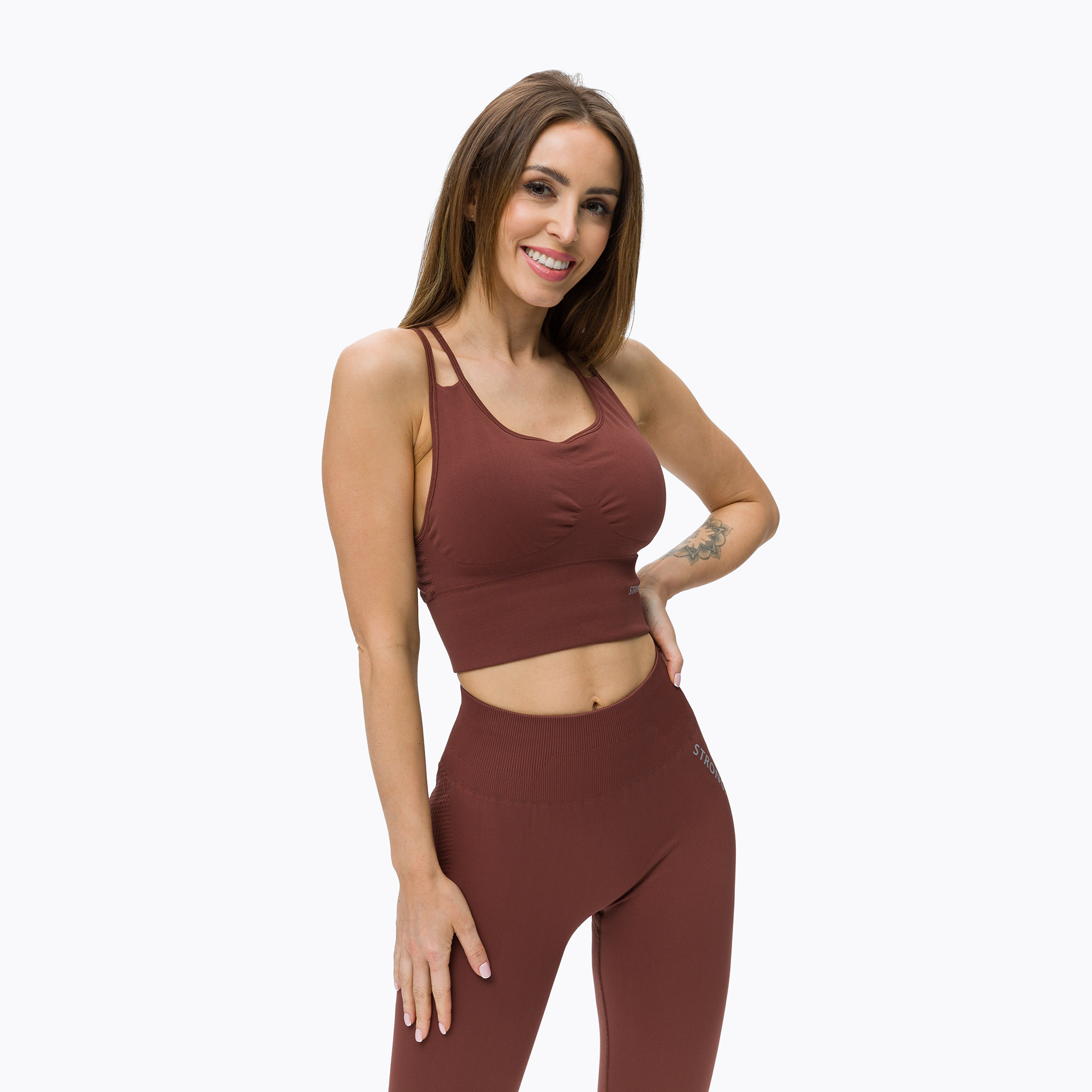 Top treningowy damski STRONG POINT Shape & Comfort hot chocolate | WYSYŁKA W 24H | 30 DNI NA ZWROT