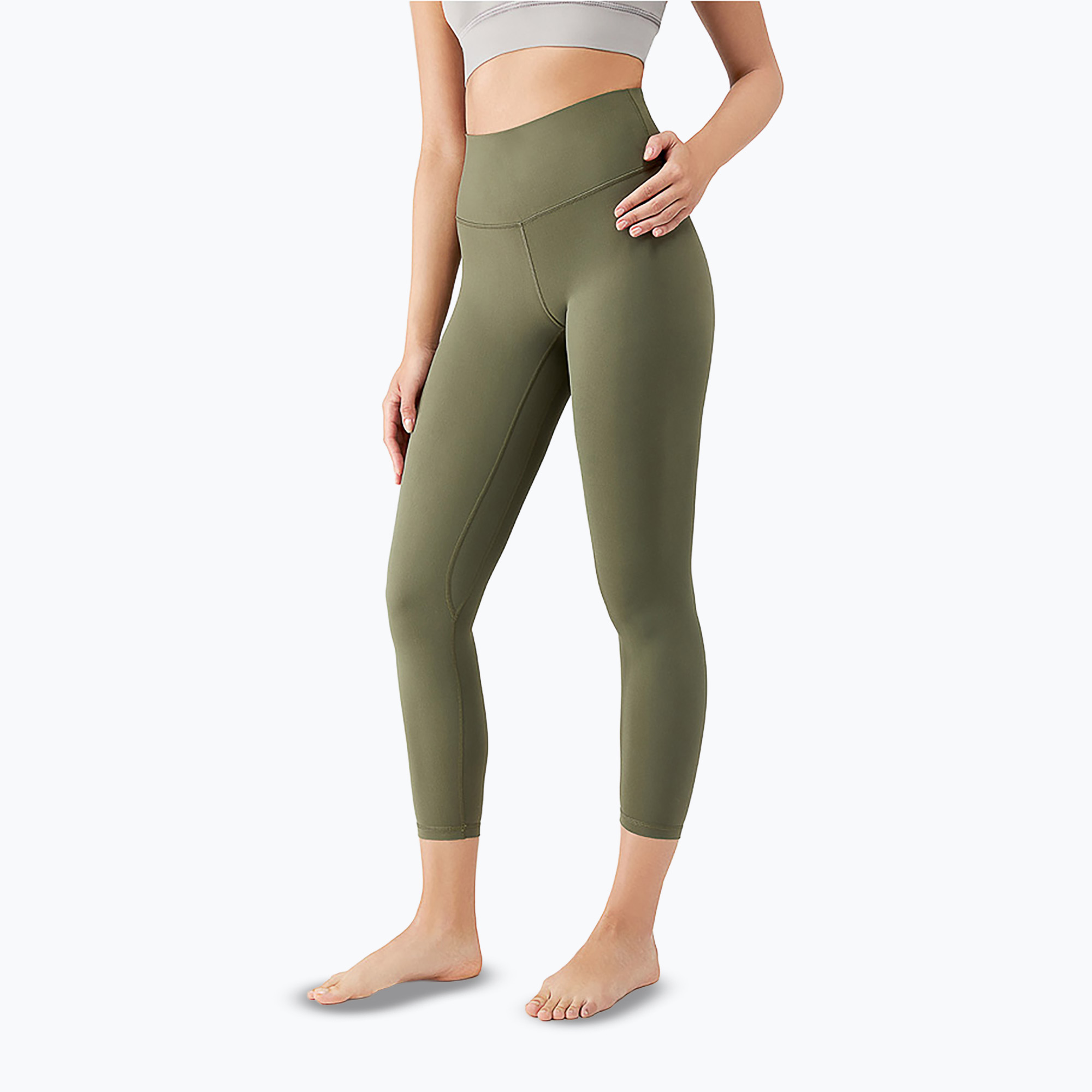 Legginsy do jogi damskie JOYINME 7/8 Unity Ease olive field 