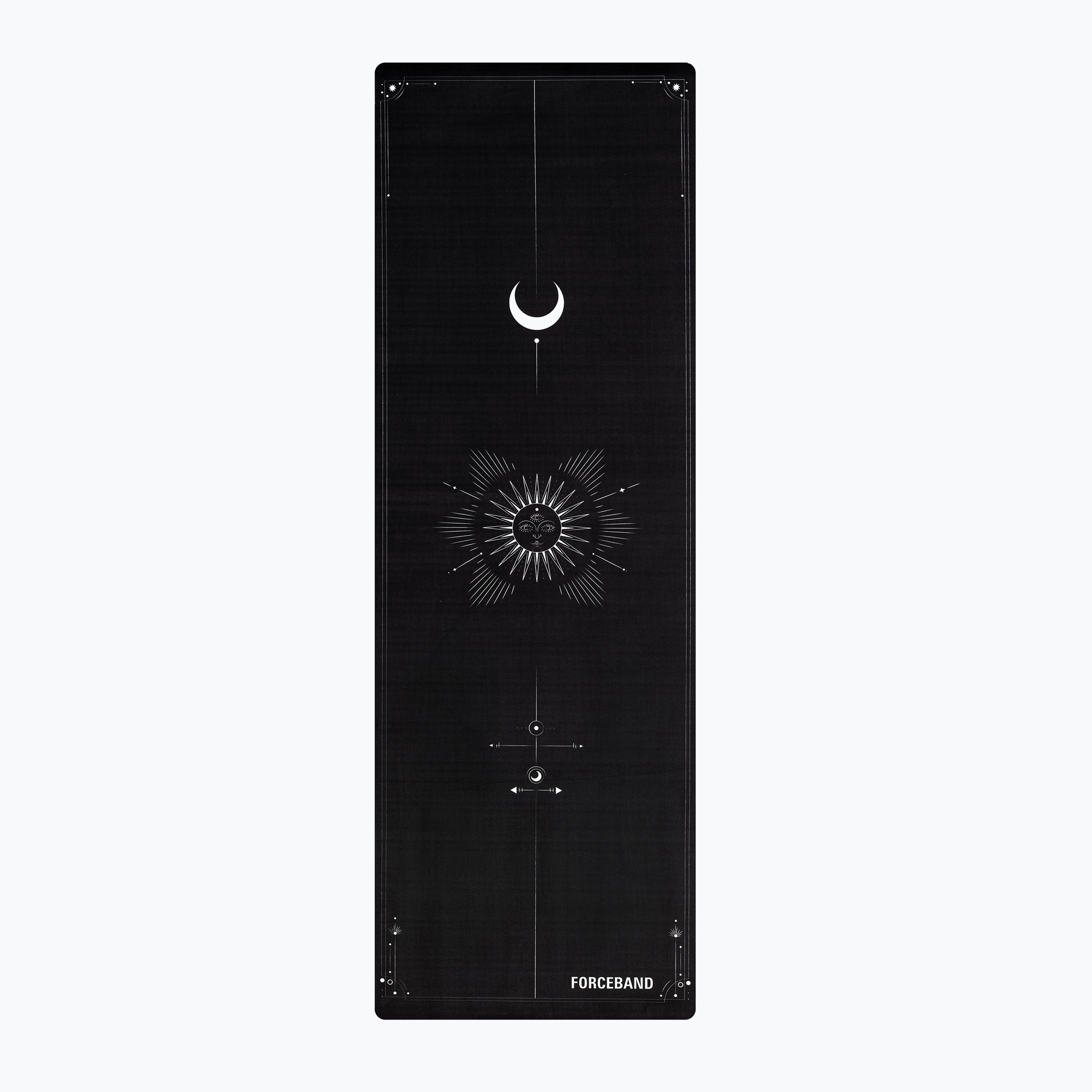 Mata do jogi/fitness FORCEBAND Moon 4 mm black 