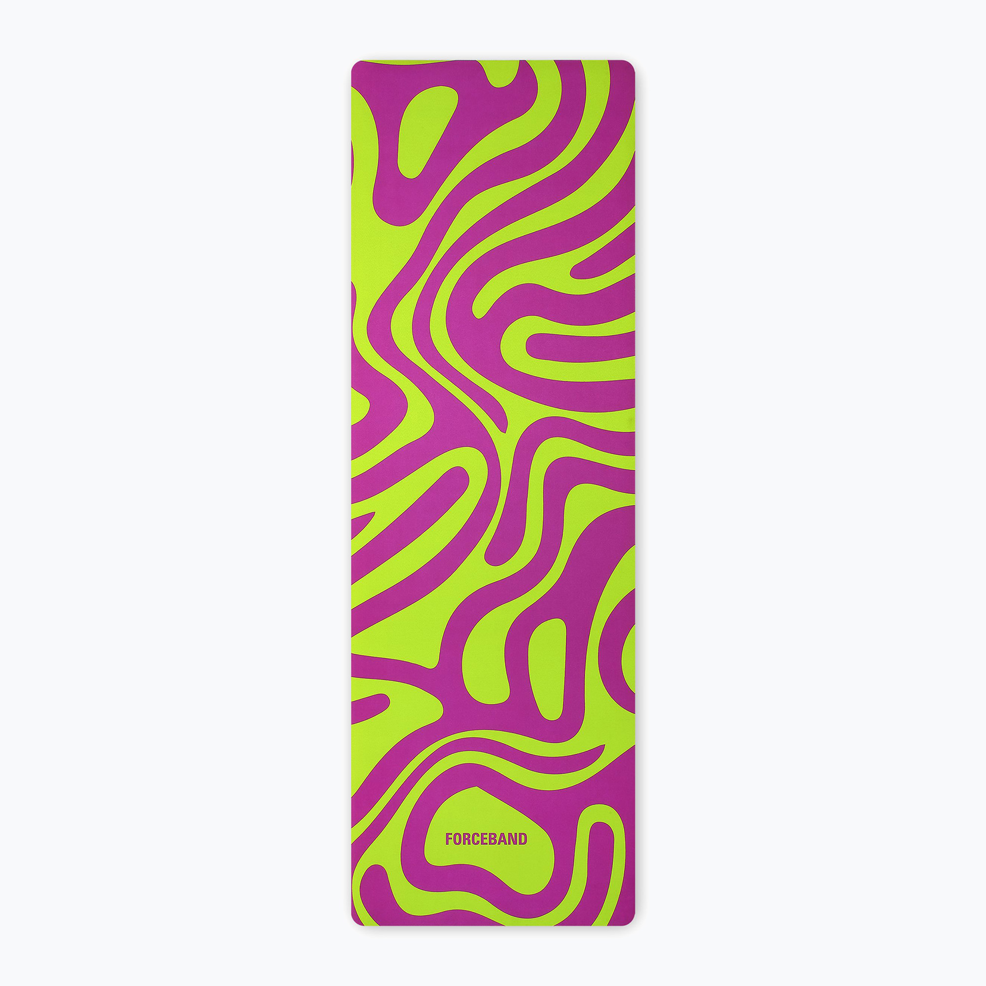 Mata do jogi/fitness FORCEBAND Abstract Violet 4 mm violet/lime 