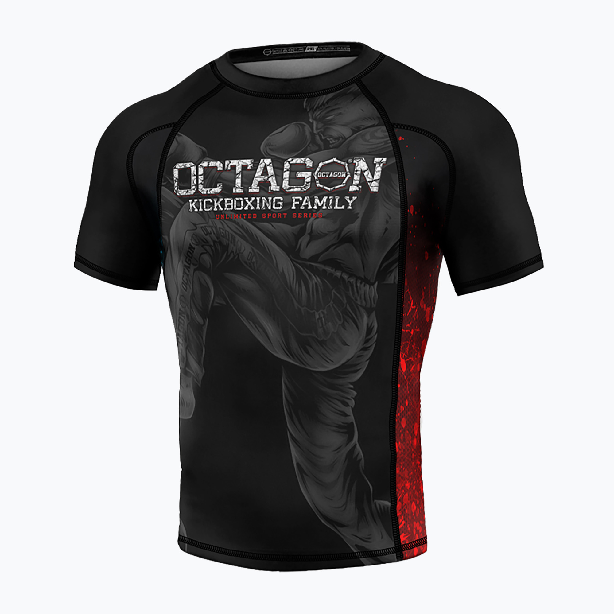 Rashguard męski Octagon Premium Kickboxing Family black/multicolor 