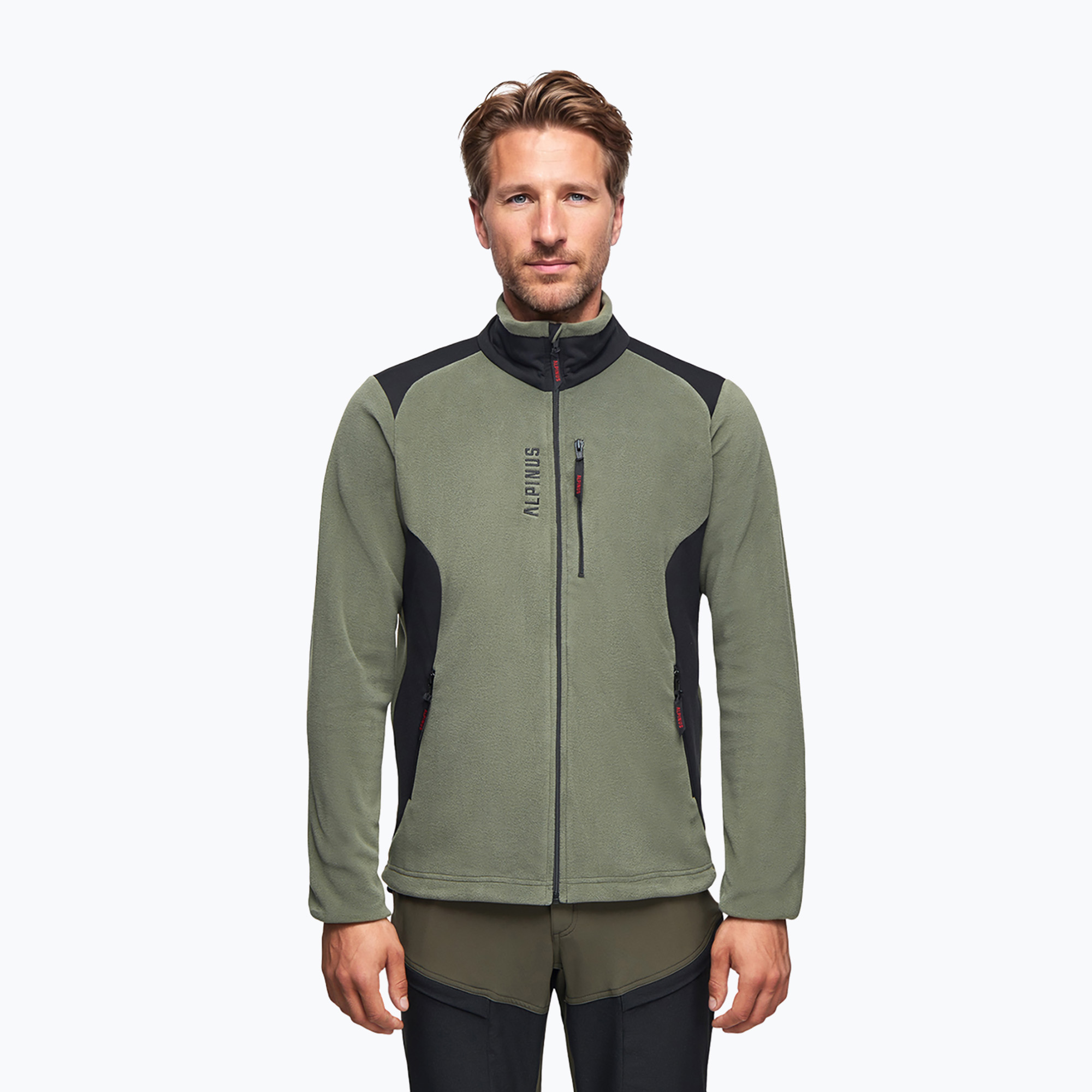 Bluza termoaktywna męska Alpinus Caen II 100 oliwkowa/czarna | WYSYŁKA W 24H | 30 DNI NA ZWROT