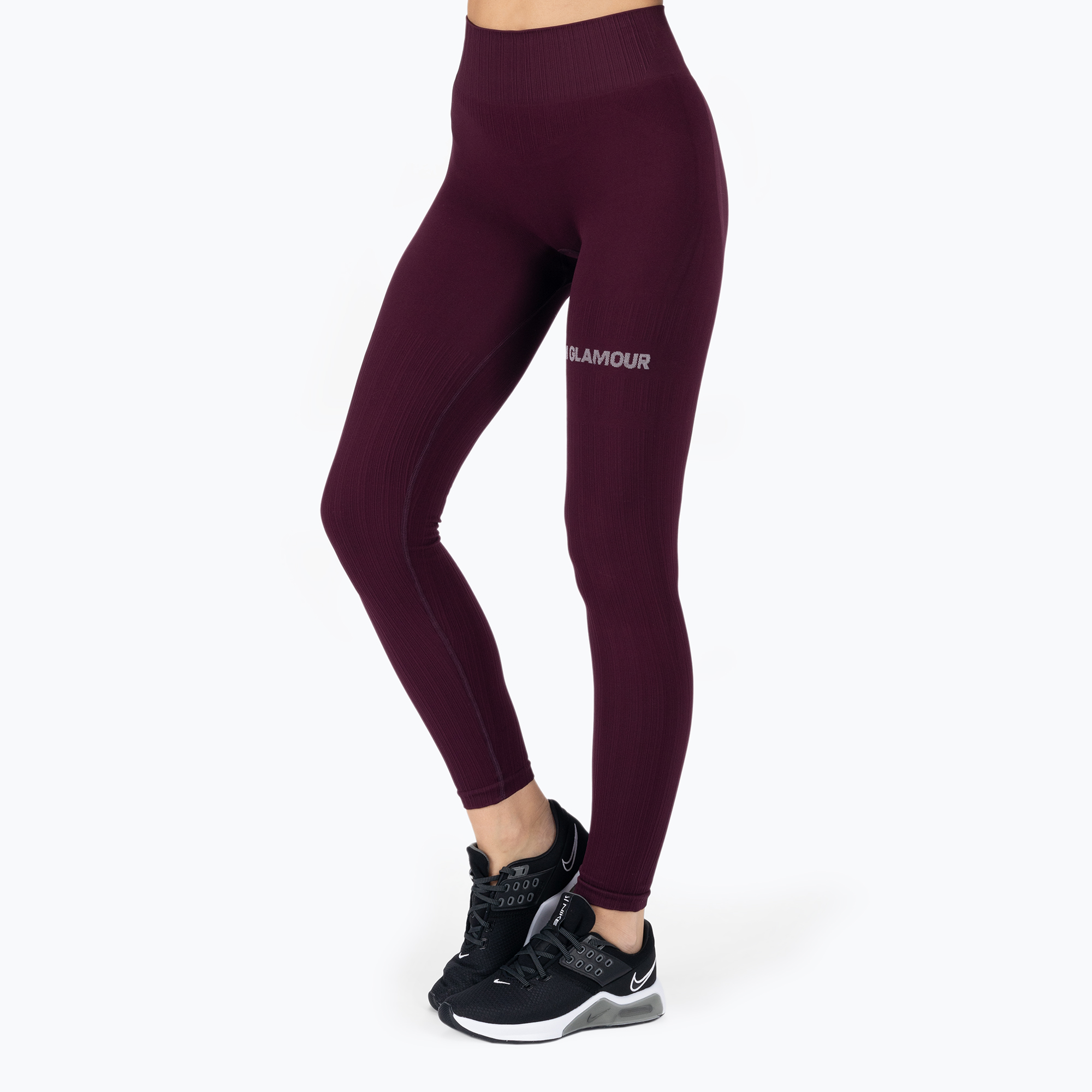 Legginsy treningowe damskie Gym Glamour Push Up grape | WYSYŁKA W 24H | 30 DNI NA ZWROT