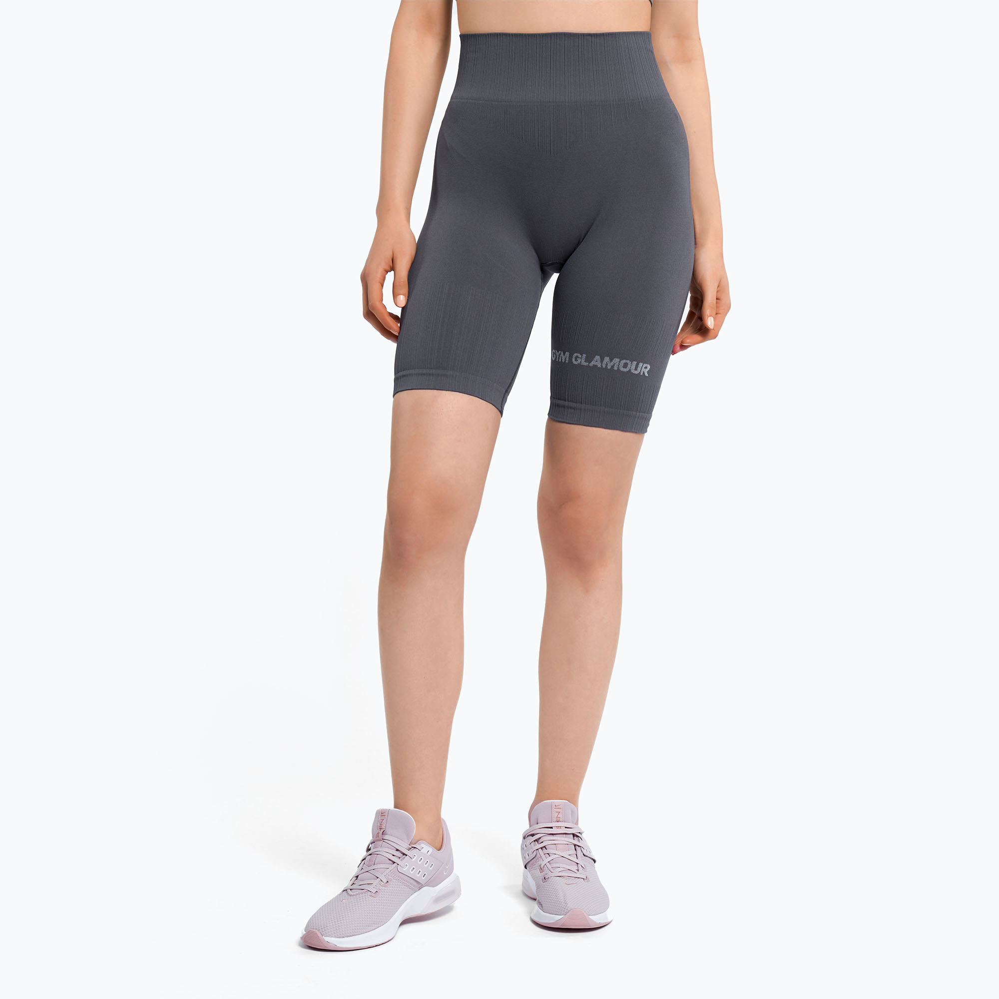 Spodenki treningowe damskie Gym Glamour Push Up grey | WYSYŁKA W 24H | 30 DNI NA ZWROT
