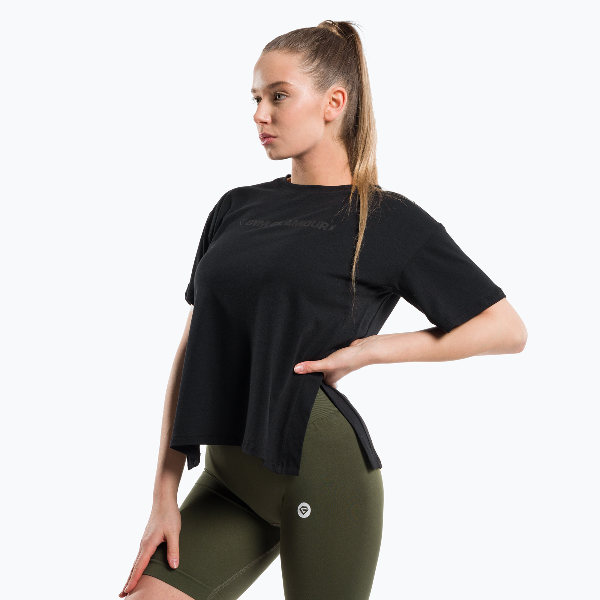 Koszulka treningowa damska Gym Glamour Glamour black | WYSYŁKA W 24H | 30 DNI NA ZWROT