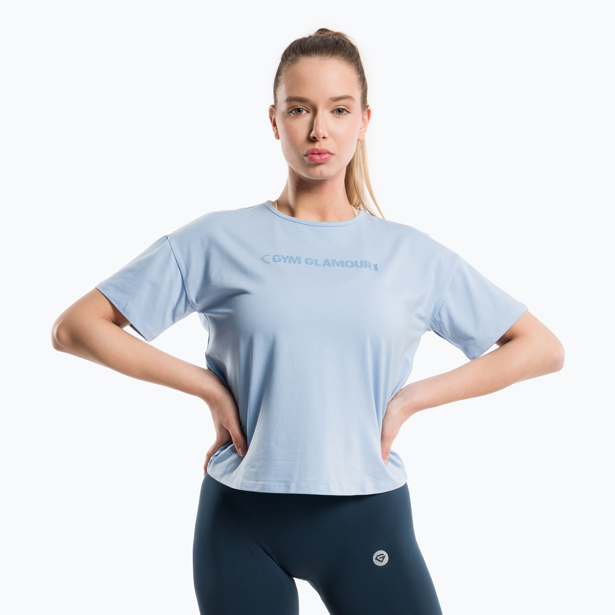 Koszulka treningowa damska Gym Glamour V blue | WYSYŁKA W 24H | 30 DNI NA ZWROT