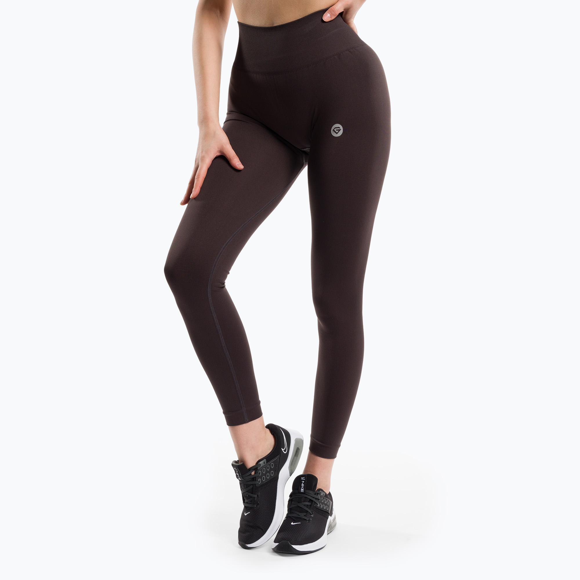 Legginsy treningowe damskie Gym Glamour Flexible brownie | WYSYŁKA W 24H | 30 DNI NA ZWROT