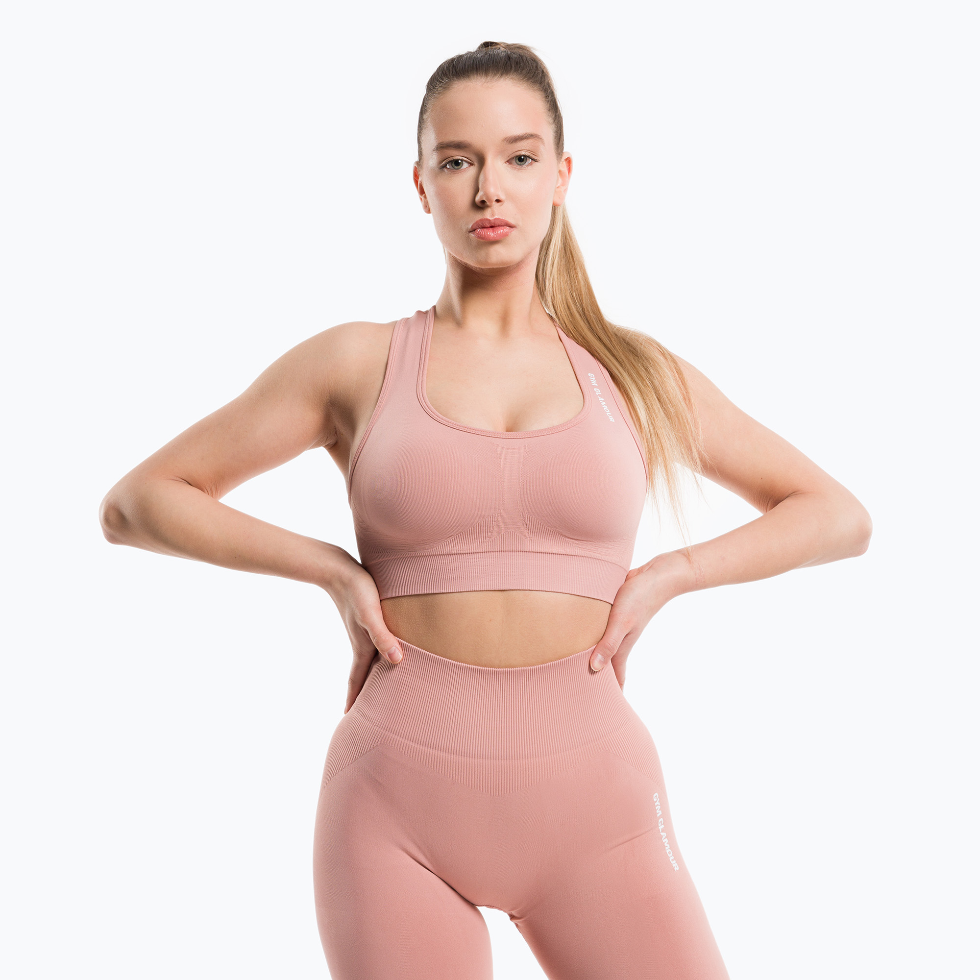 Biustonosz treningowy Gym Glamour Compress rose tan | WYSYŁKA W 24H | 30 DNI NA ZWROT