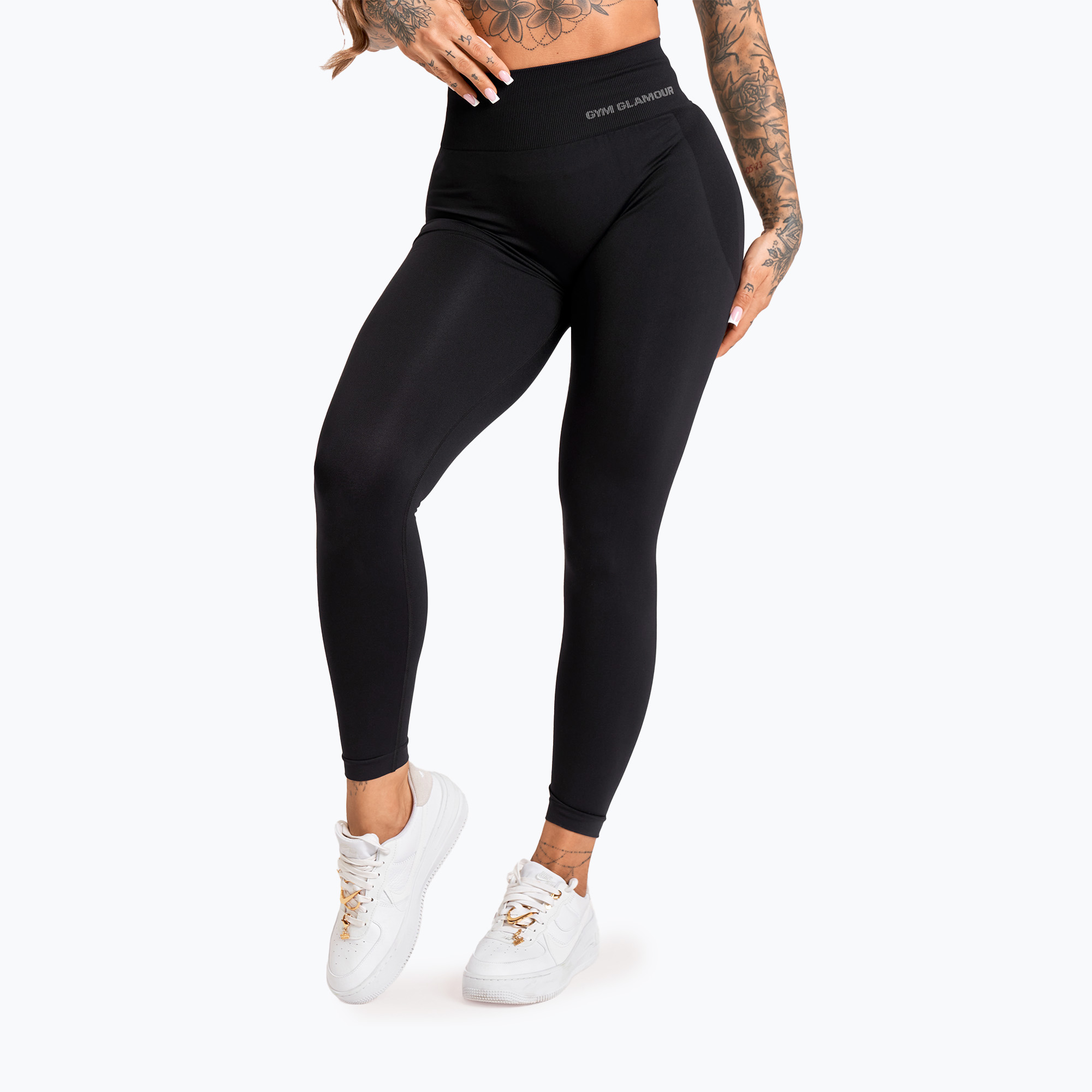 Legginsy damskie Gym Glamour Solid black | WYSYŁKA W 24H | 30 DNI NA ZWROT