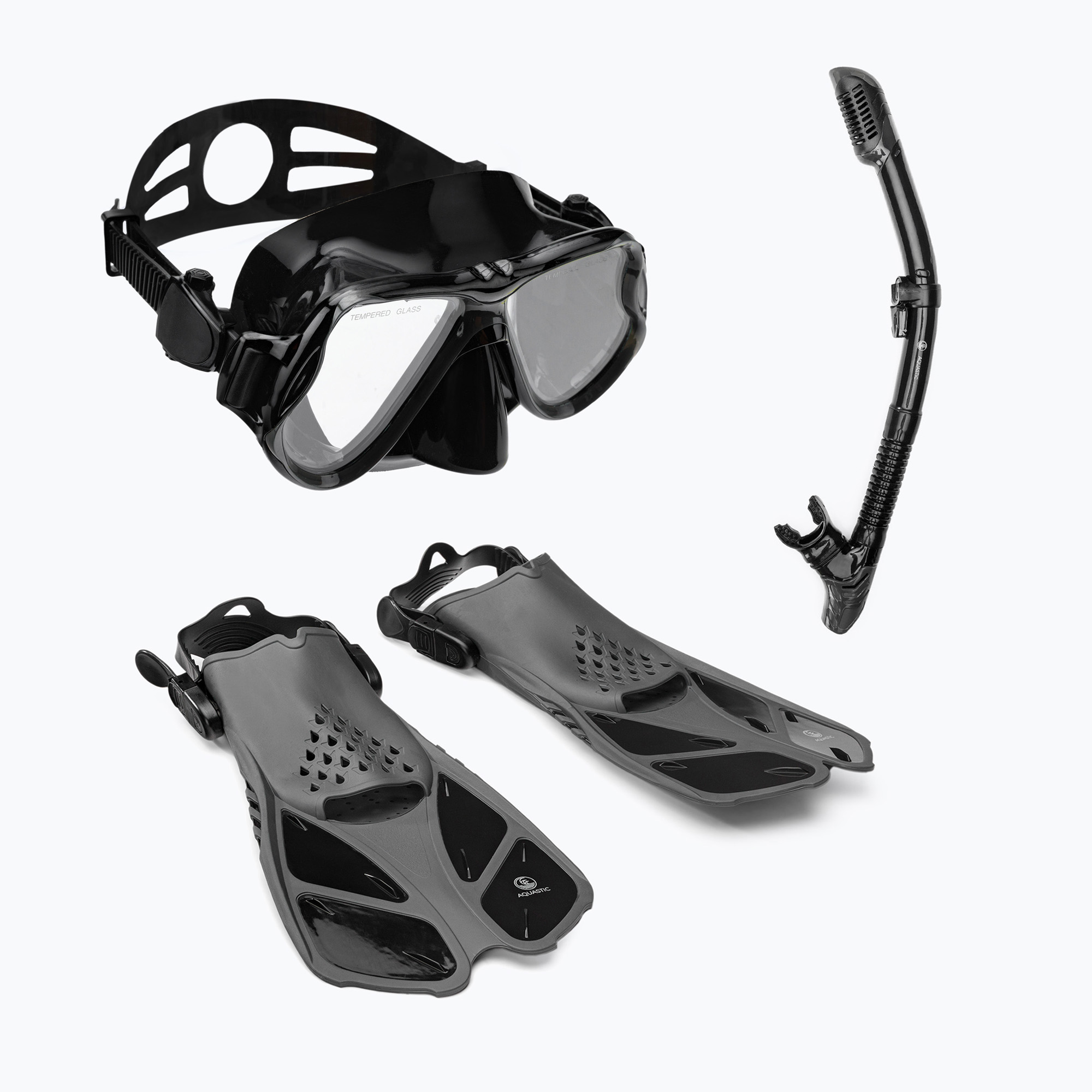 Zestaw do snorkelingu AQUASTIC MSFA-01SC czarny | WYSYŁKA W 24H | 30 DNI NA ZWROT