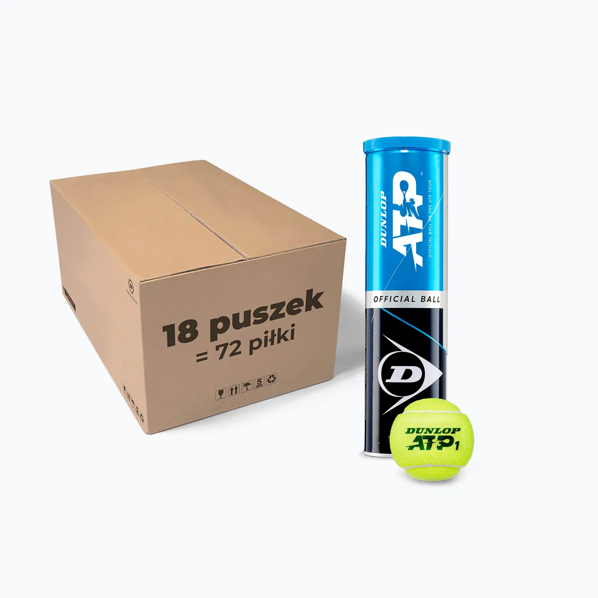 Piłki tenisowe Dunlop ATP 18 x 4  szt. żółte 601314 
