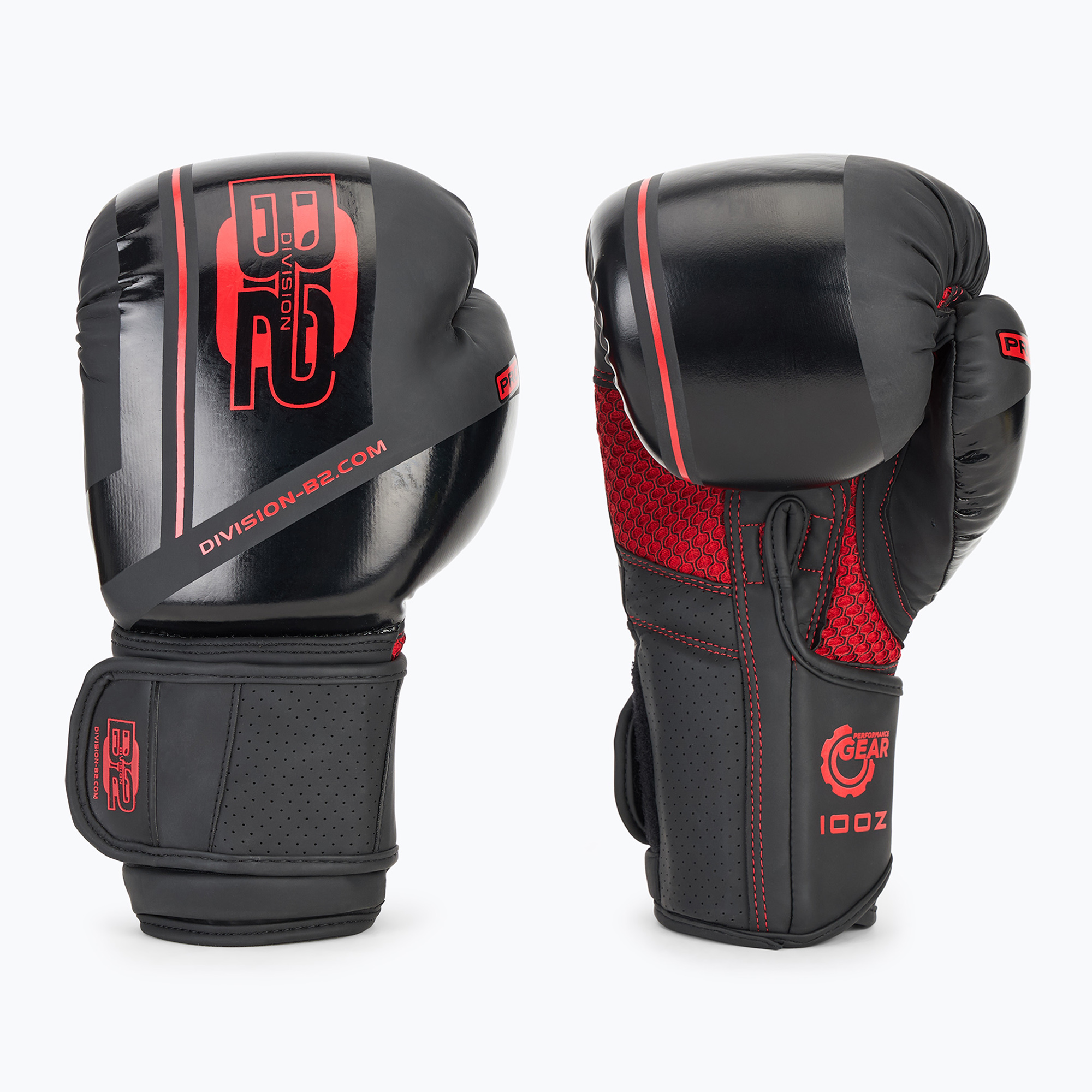 Rękawice bokserskie DIVISION B-2 Pro Carbon black/red 