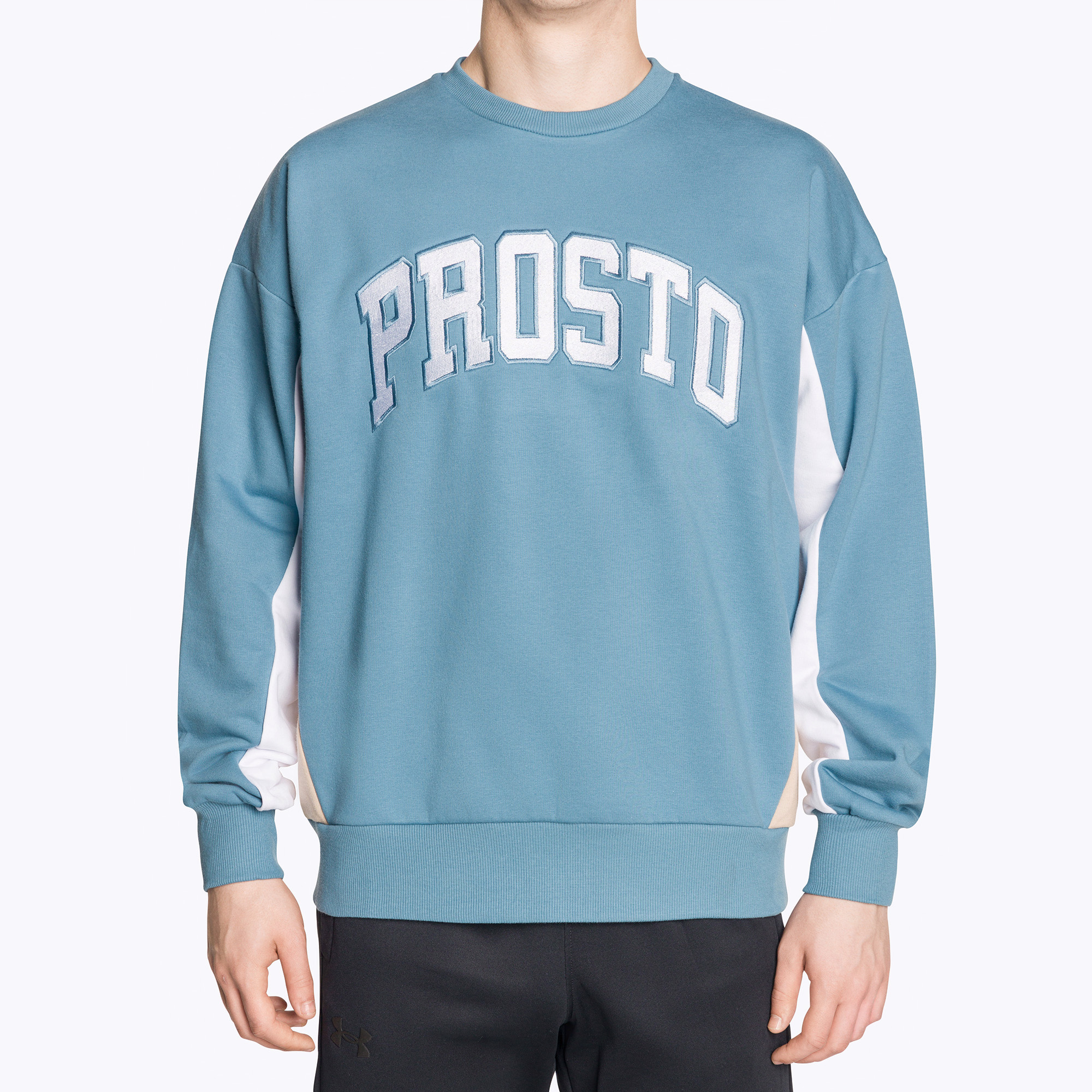 Bluza męska PROSTO Crewneck Splork blue | WYSYŁKA W 24H | 30 DNI NA ZWROT