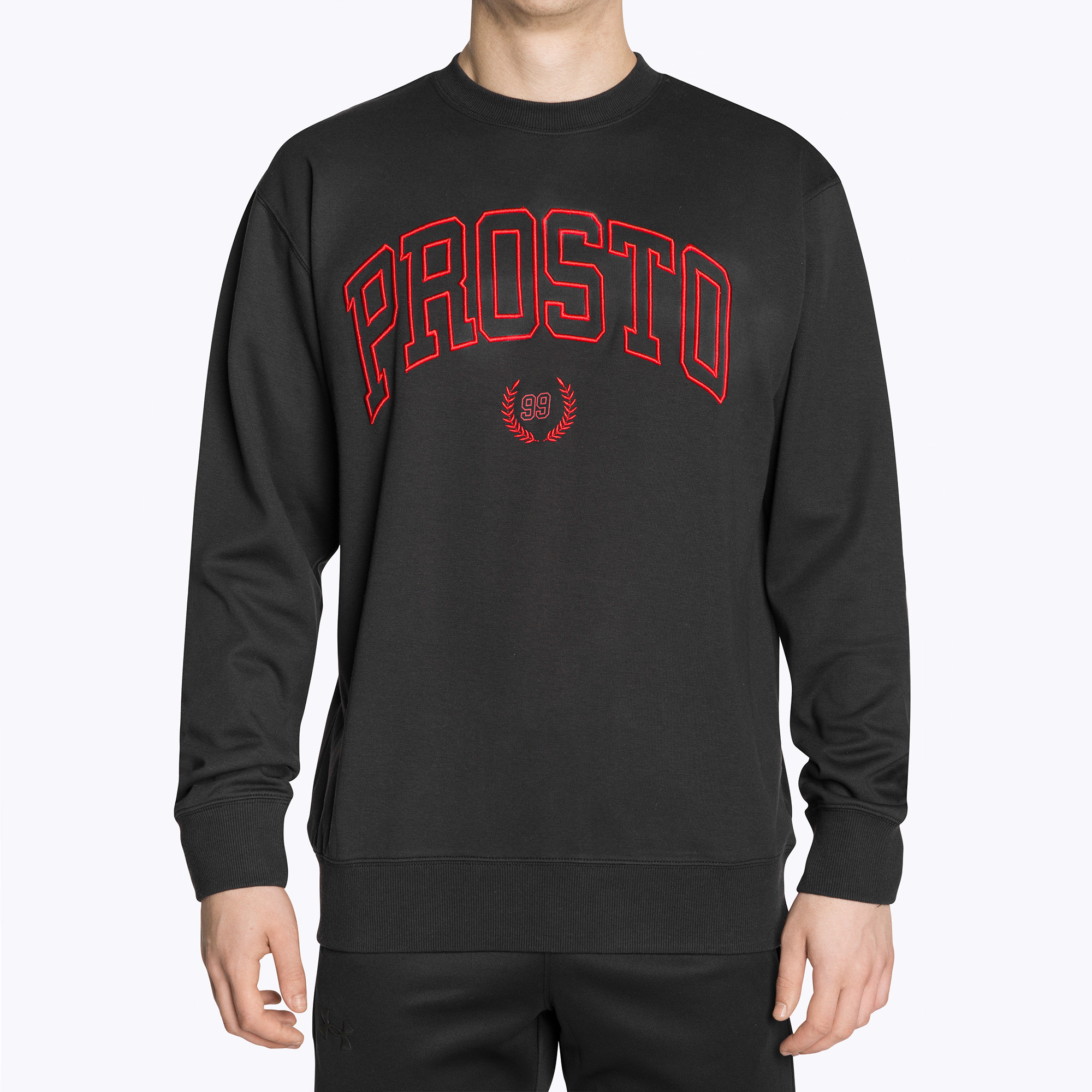 Bluza męska PROSTO Crewneck Varsity black | WYSYŁKA W 24H | 30 DNI NA ZWROT