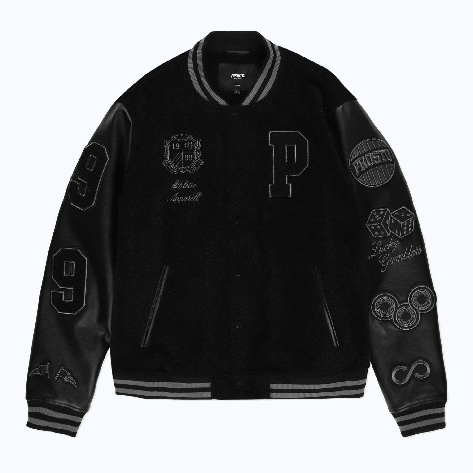 Kurtka męska PROSTO Varsity Bomber black | WYSYŁKA W 24H | 30 DNI NA ZWROT