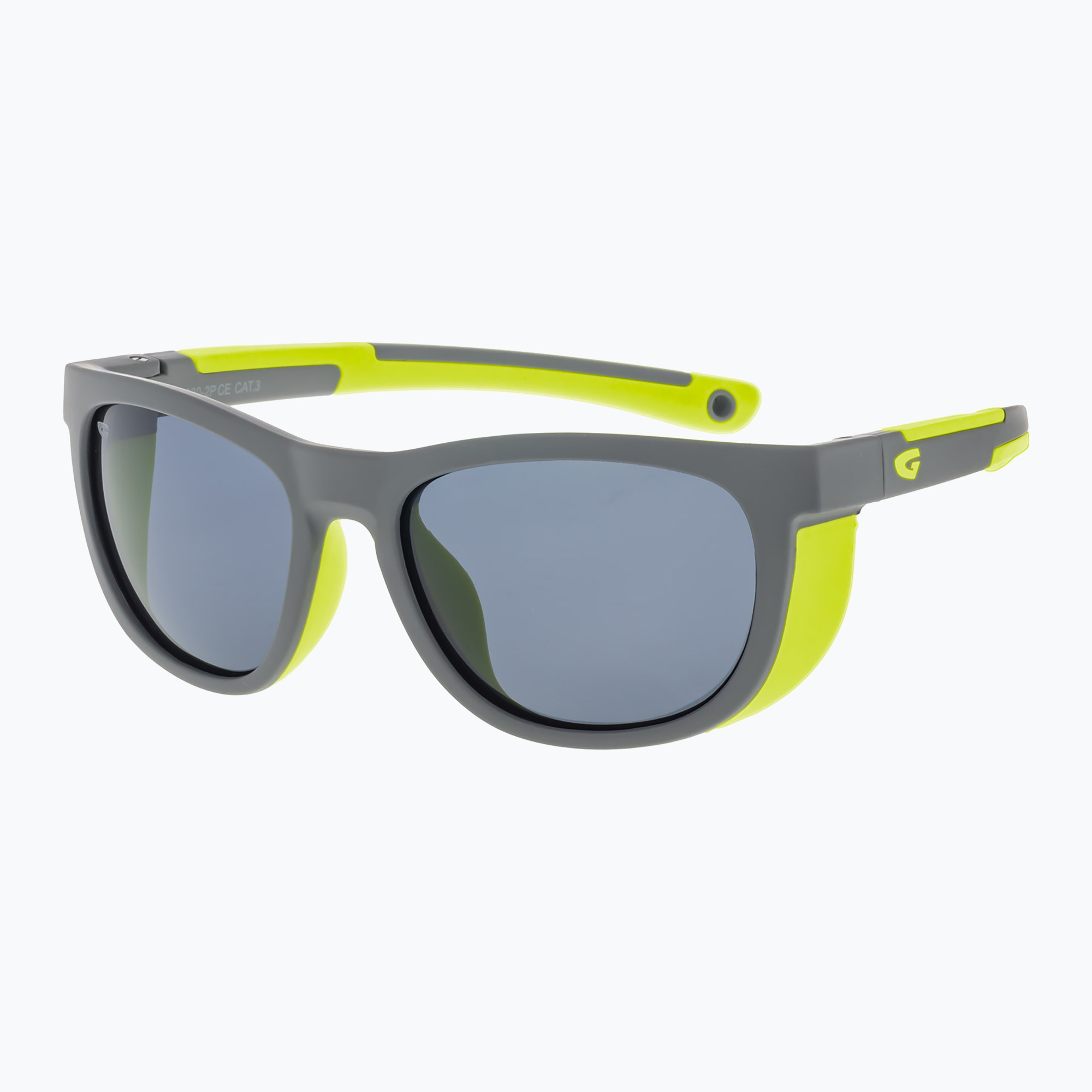 Okulary przeciwsłoneczne dziecięce GOG Eden  matt grey/neon yellow/smoke | WYSYŁKA W 24H | 30 DNI NA ZWROT
