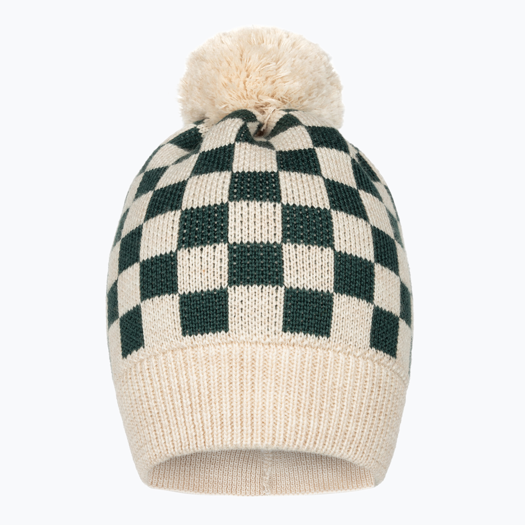 Czapka zimowa dziecięca KID STORY Merino green chessboard | WYSYŁKA W 24H | 30 DNI NA ZWROT