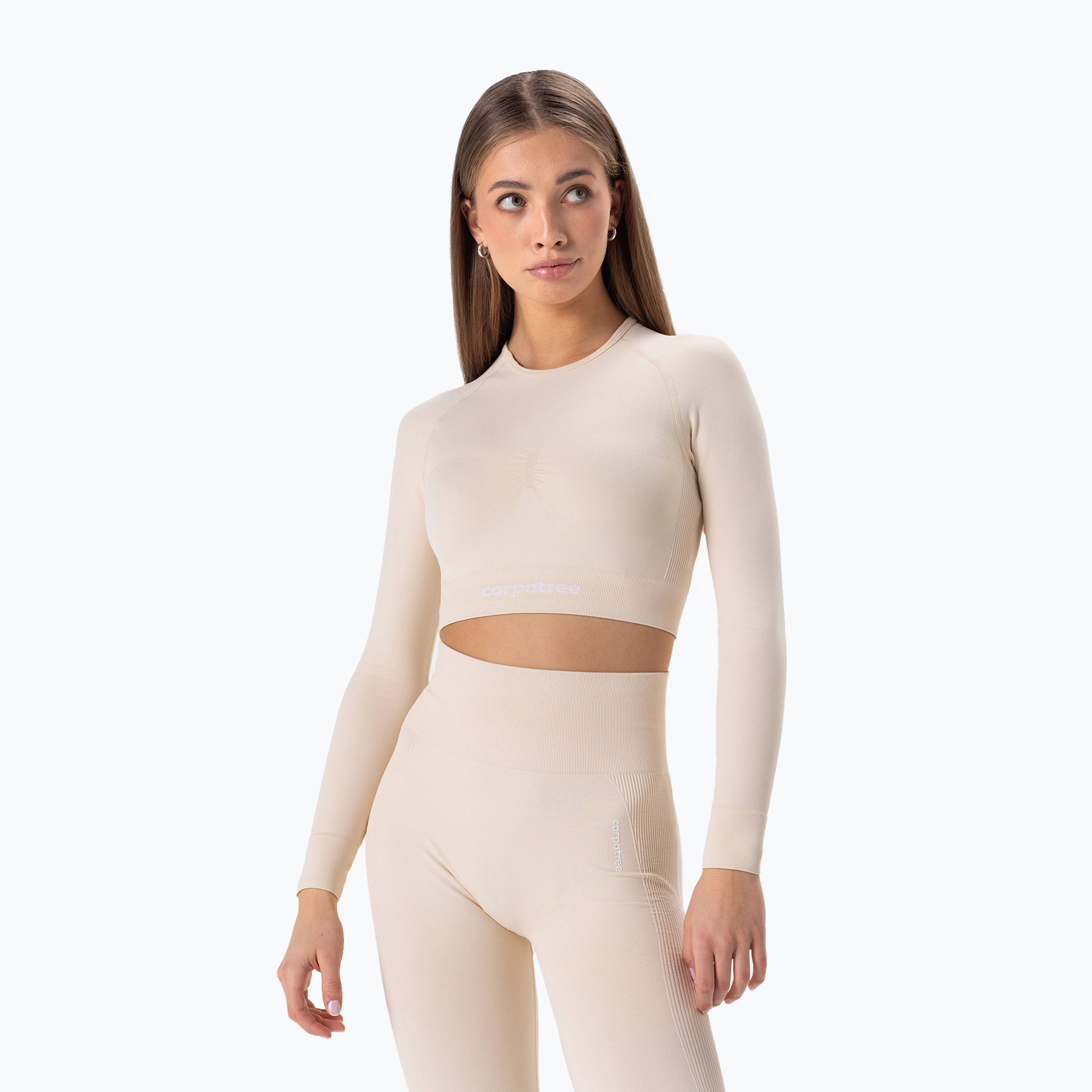 Longsleeve treningowy damski Carpatree Allure Seamless cream beige | WYSYŁKA W 24H | 30 DNI NA ZWROT