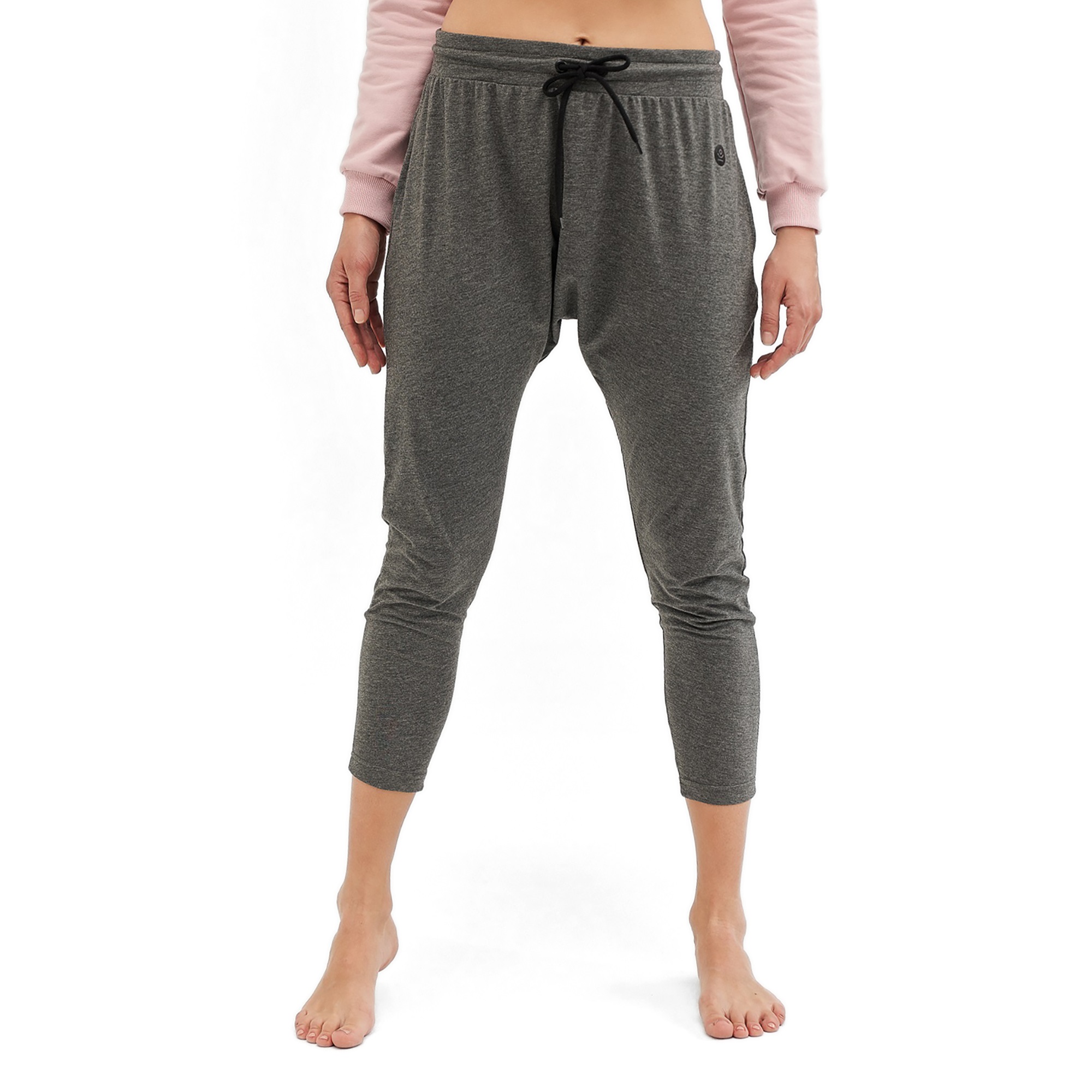 Spodnie damskie do jogi Moonholi Cosmic Cropped Track Pants szare 220 | WYSYŁKA W 24H | 30 DNI NA ZWROT