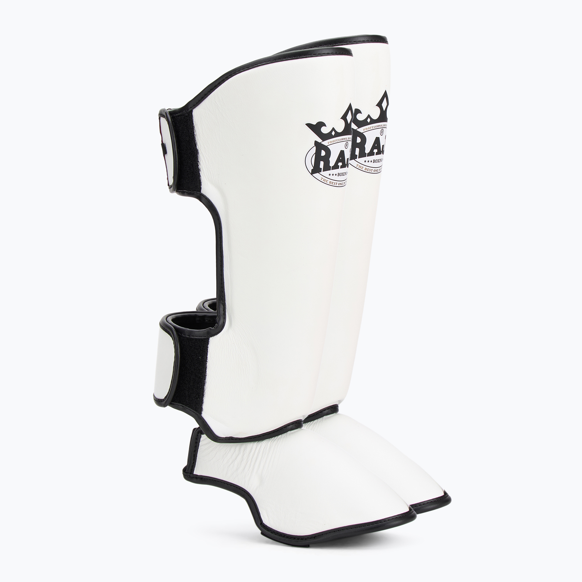 Ochraniacze piszczeli i stóp RAJA BOXING Lightweight Shin Guards Genuine Leather white | WYSYŁKA W 24H | 30 DNI NA ZWROT