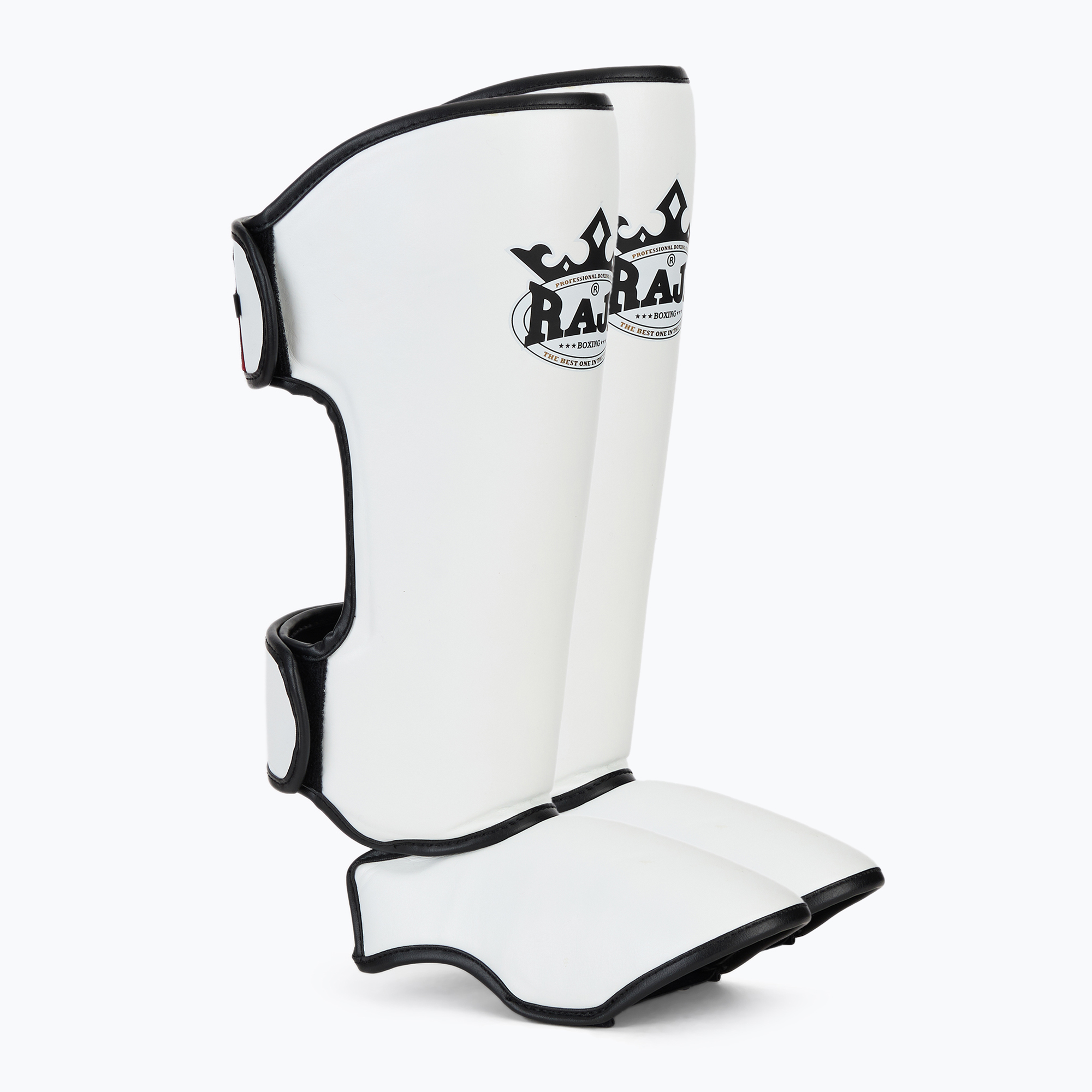 Ochraniacze piszczeli i stóp RAJA BOXING Lightweight Shin Guards Semi Leather white | WYSYŁKA W 24H | 30 DNI NA ZWROT