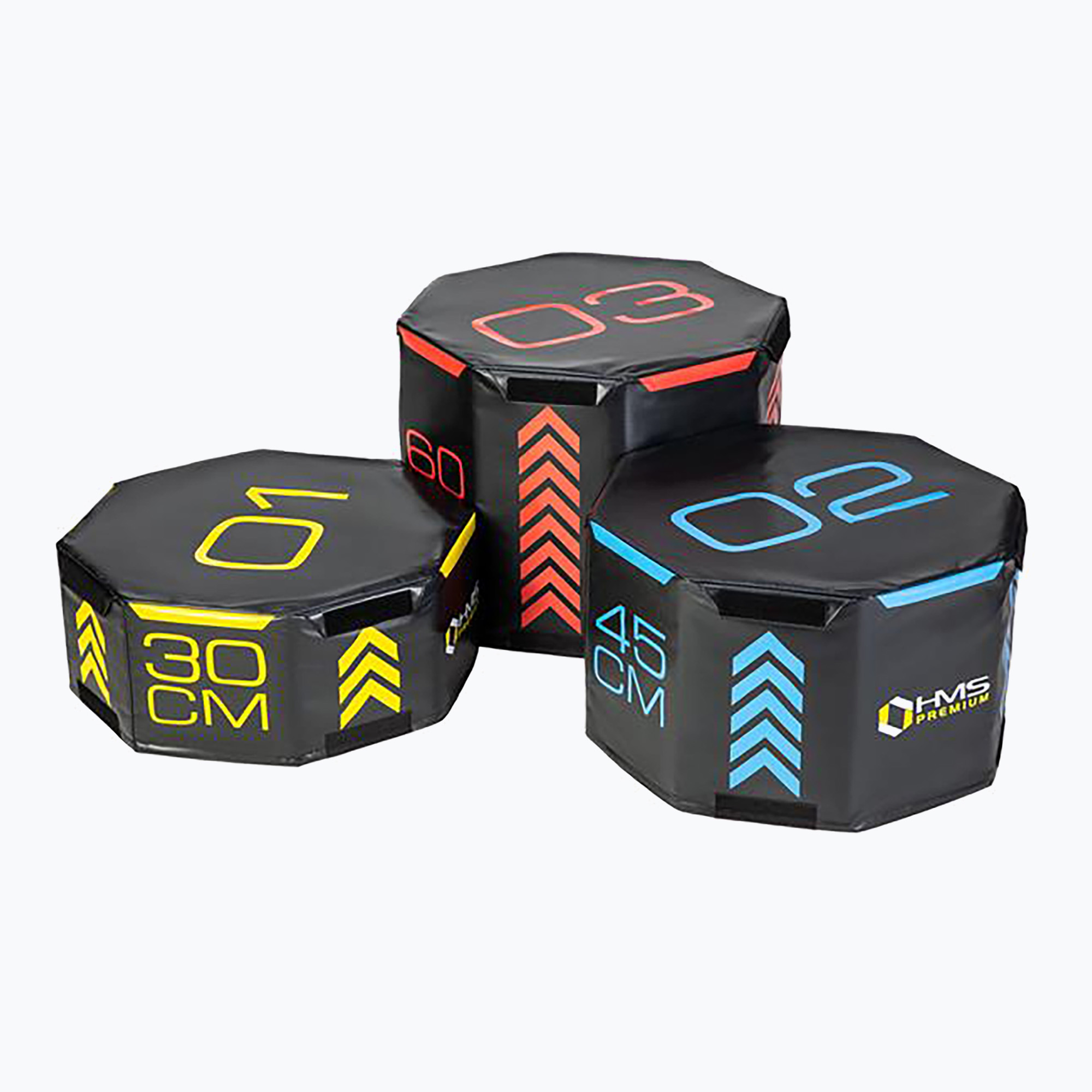Zestaw skrzyń plyometrycznych HMS PYOBS01 Octagon Premium multicolor 