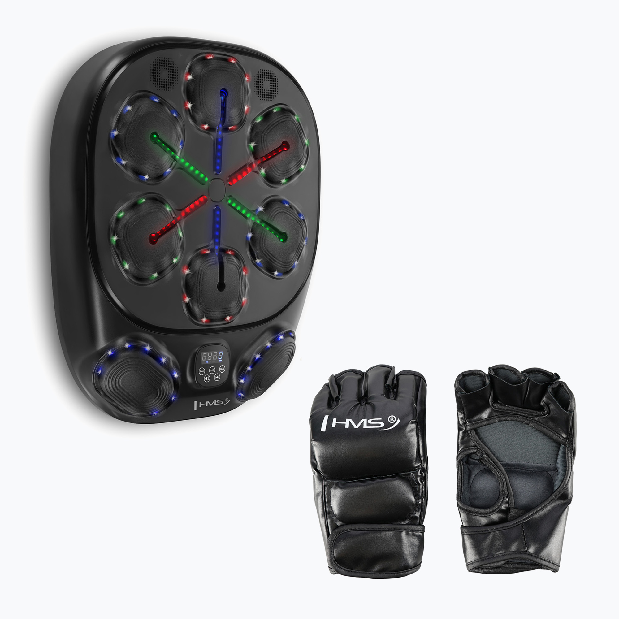 Tarcza treningowa elektroniczna + rękawice HMS TB10 black 