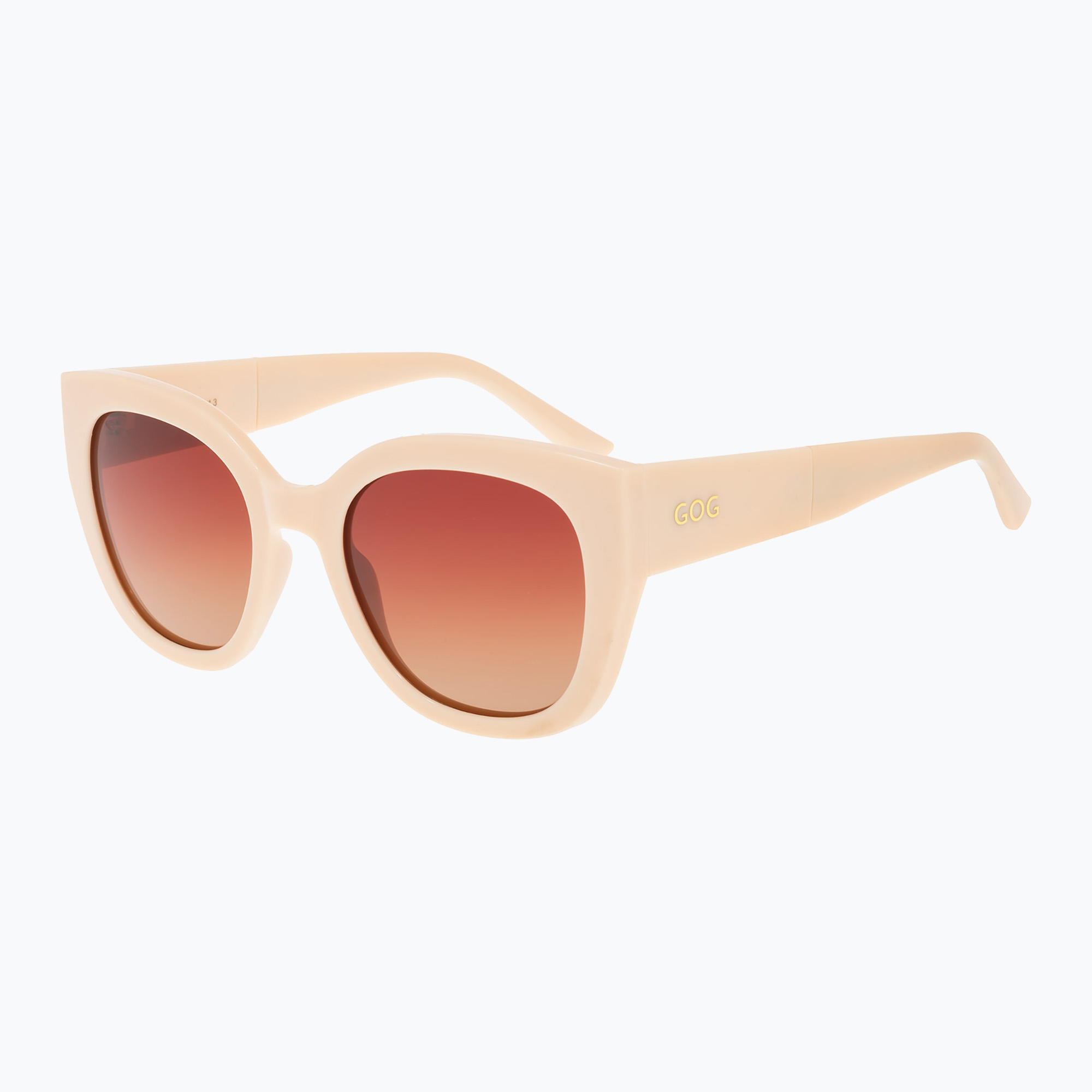 Okulary przeciwsłoneczne damskie GOG Claire beige/gradient brown | WYSYŁKA W 24H | 30 DNI NA ZWROT