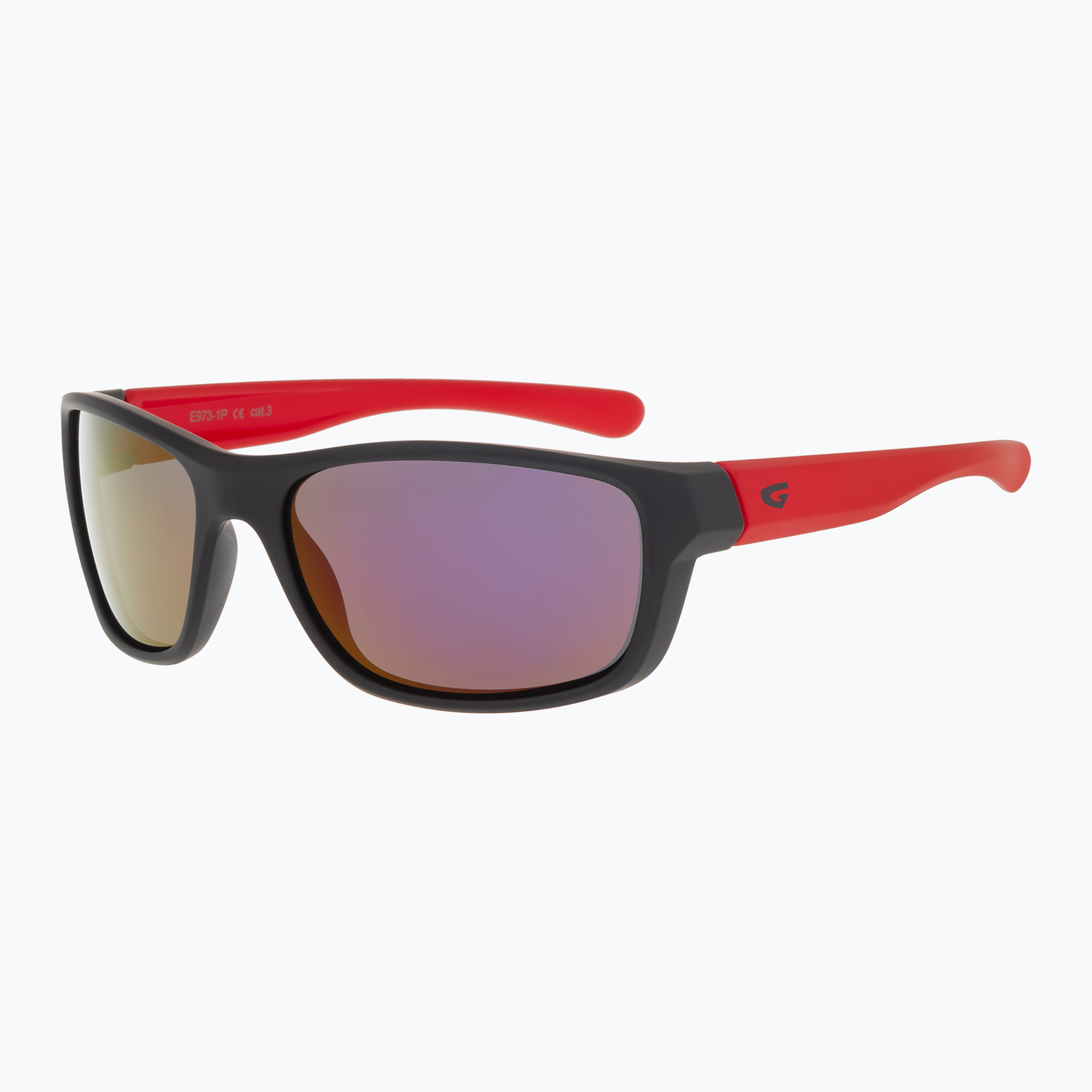 Okulary przeciwsłoneczne dziecięce GOG Jazz matt black/red/red mirror | WYSYŁKA W 24H | 30 DNI NA ZWROT