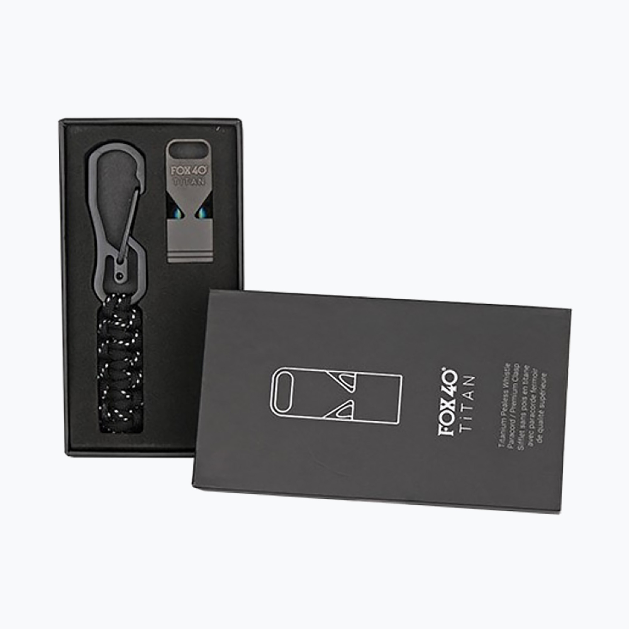 Gwizdek ze sznurkiem Fox 40 Titan matte black 