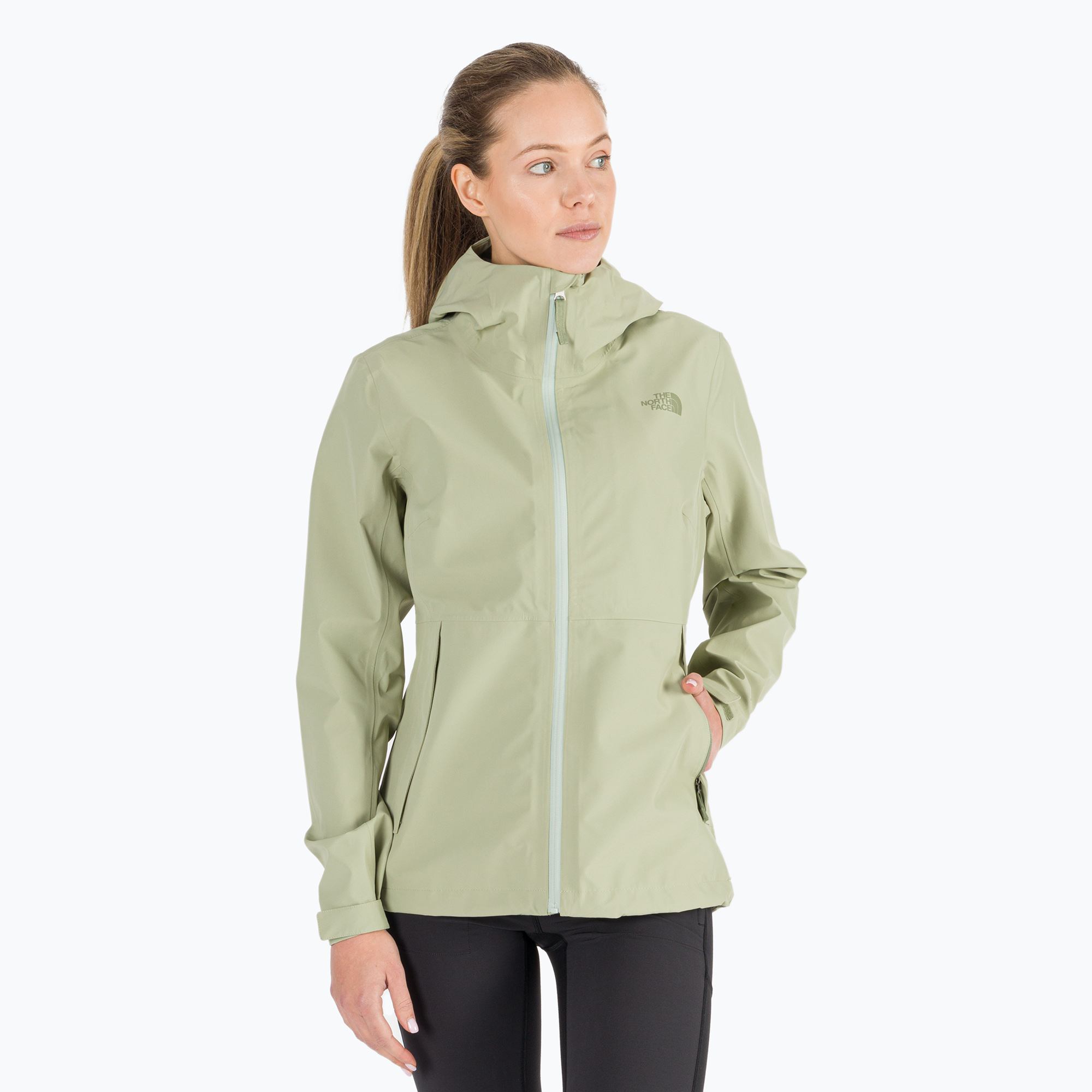 Kurtka przeciwdeszczowa damska The North Face Dryzzle Futurelight tea green | WYSYŁKA W 24H | 30 DNI NA ZWROT