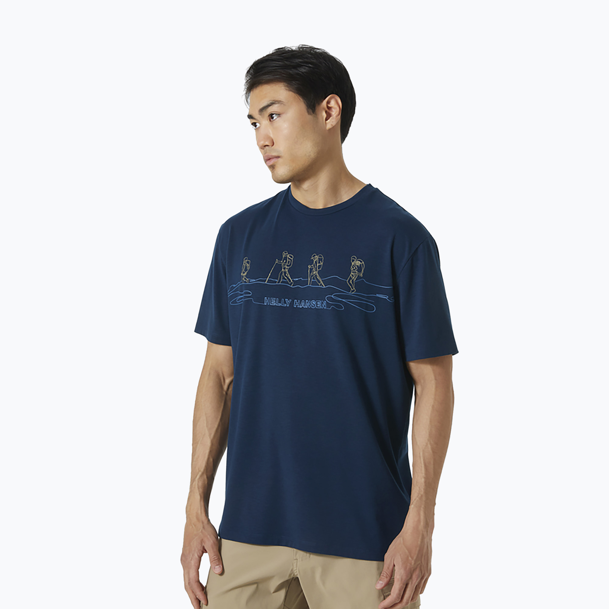 Koszulka męska Helly Hansen Skog Recycled Graphic ocean | WYSYŁKA W 24H | 30 DNI NA ZWROT