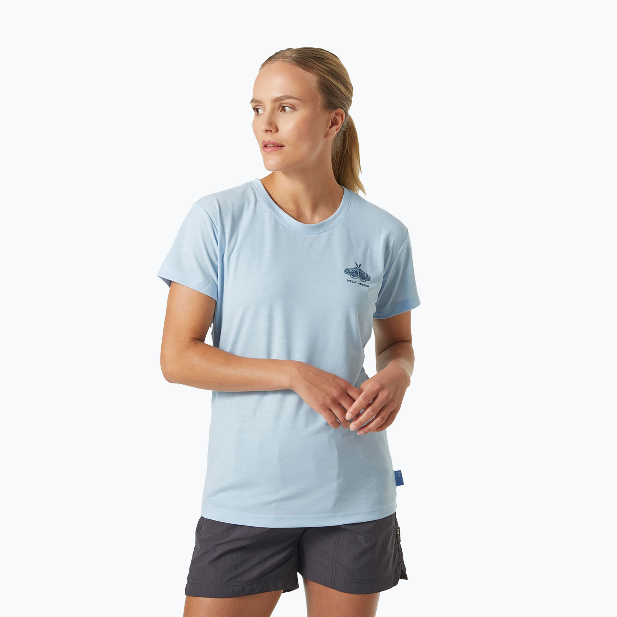 Koszulka damska Helly Hansen Skog Recycled Graphic pinnacle blue melange | WYSYŁKA W 24H | 30 DNI NA ZWROT