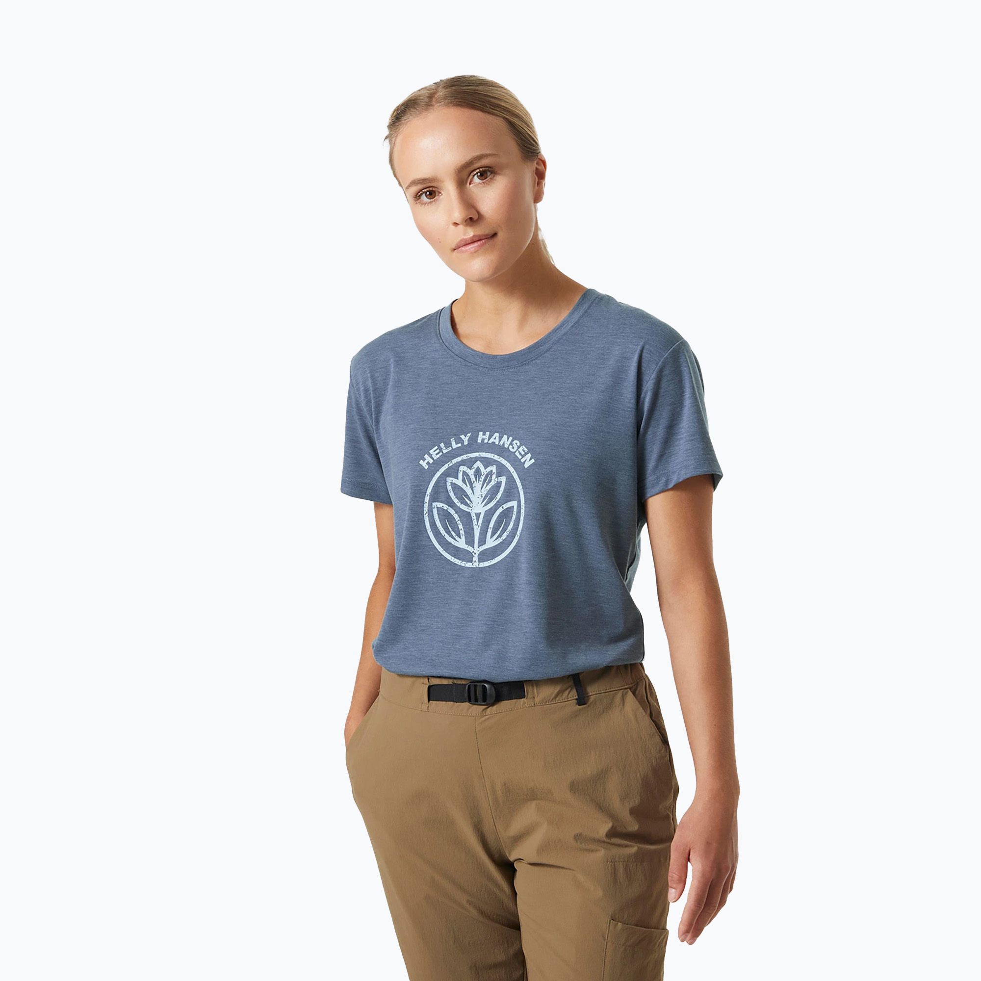Koszulka damska Helly Hansen Skog Recycled Graphic ocean melange | WYSYŁKA W 24H | 30 DNI NA ZWROT