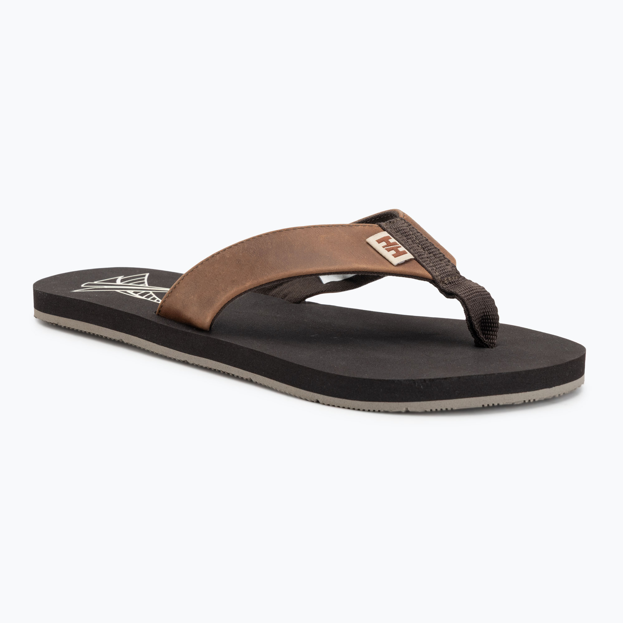 Japonki męskie Helly Hansen Seasand 2 Leather Sandals espresso/fallen rock 