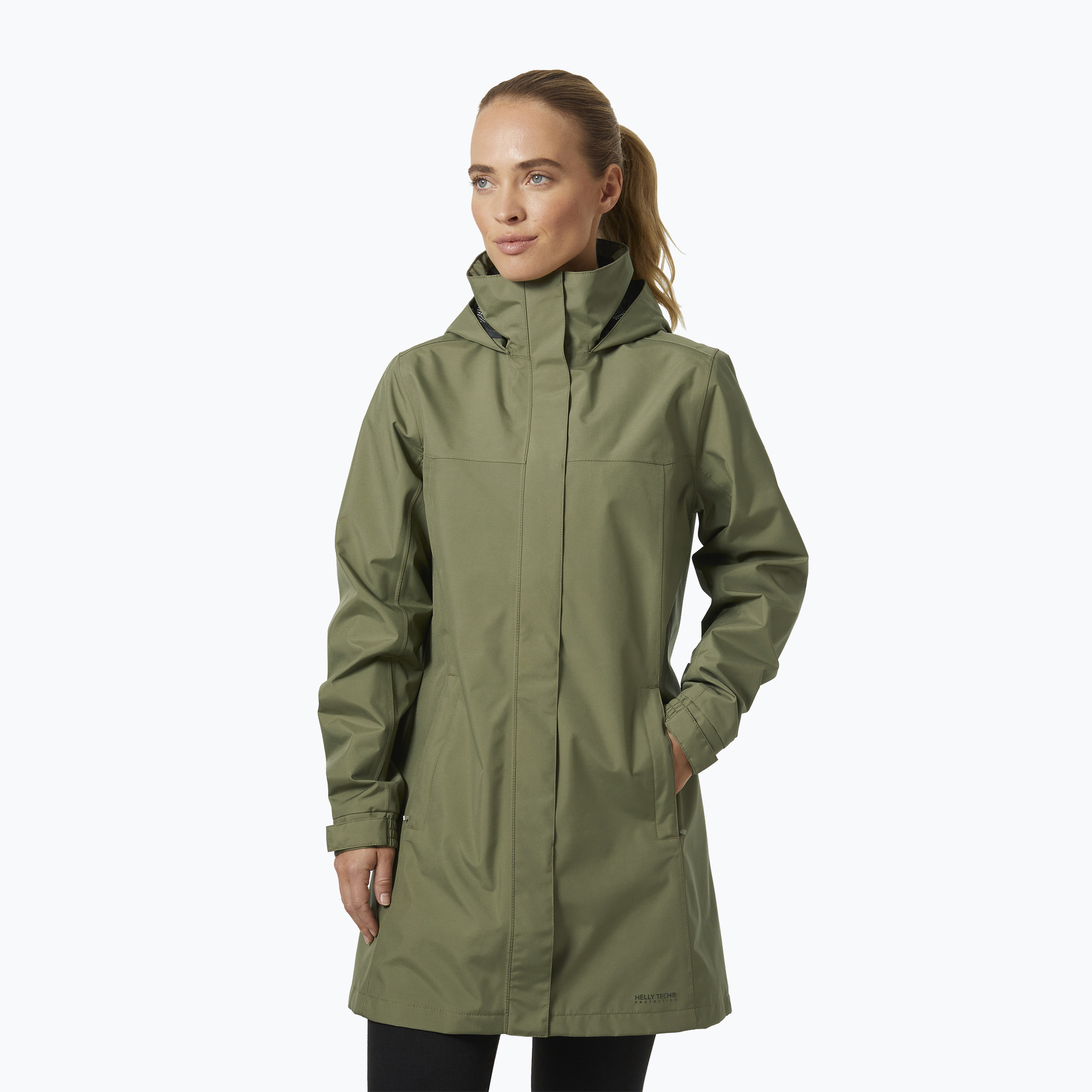 Płaszcz przeciwdeszczowy damski Helly Hansen Aden Long Coat lav green | WYSYŁKA W 24H | 30 DNI NA ZWROT