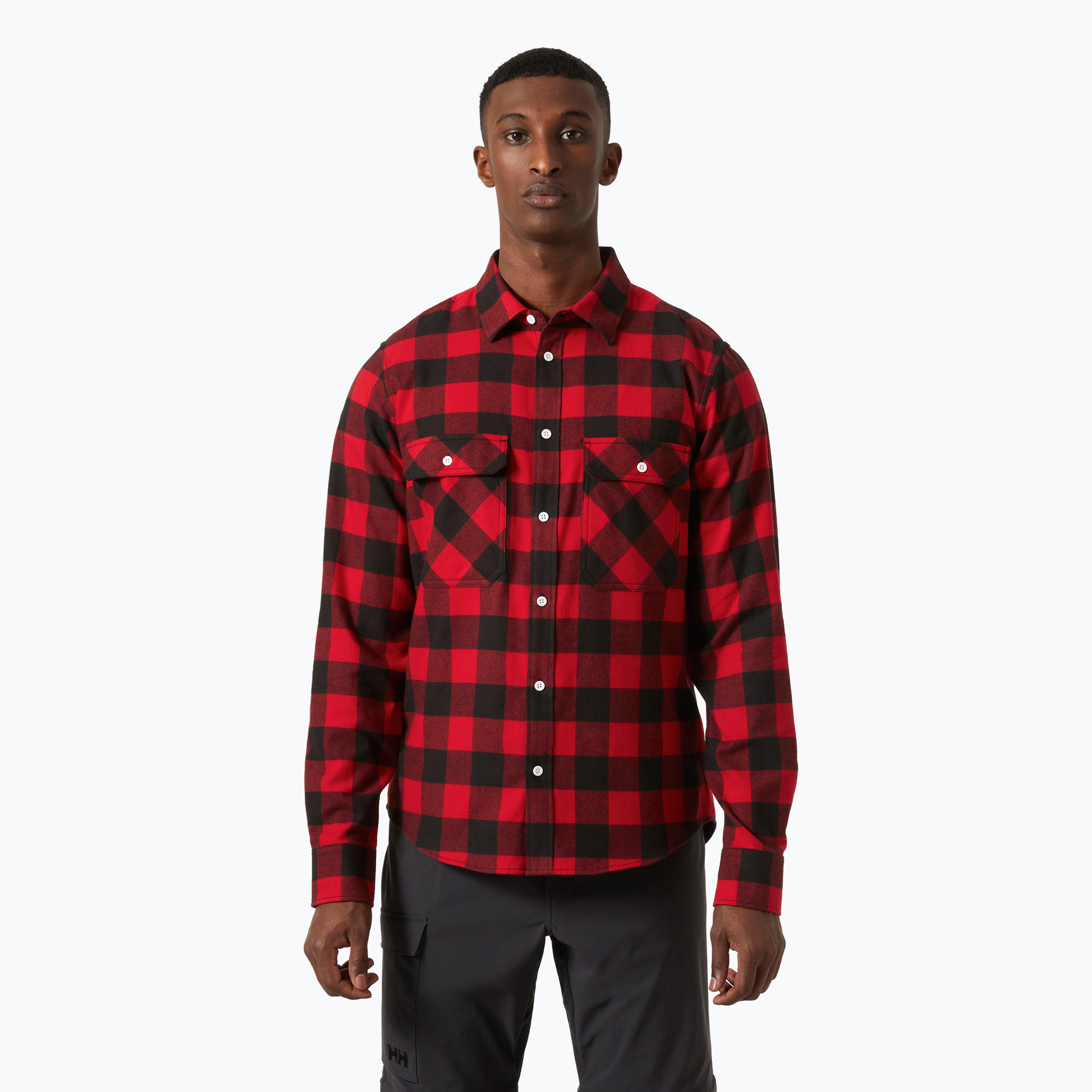 Koszula męska Helly Hansen Lokka Organic Flannel red buffalo check | WYSYŁKA W 24H | 30 DNI NA ZWROT