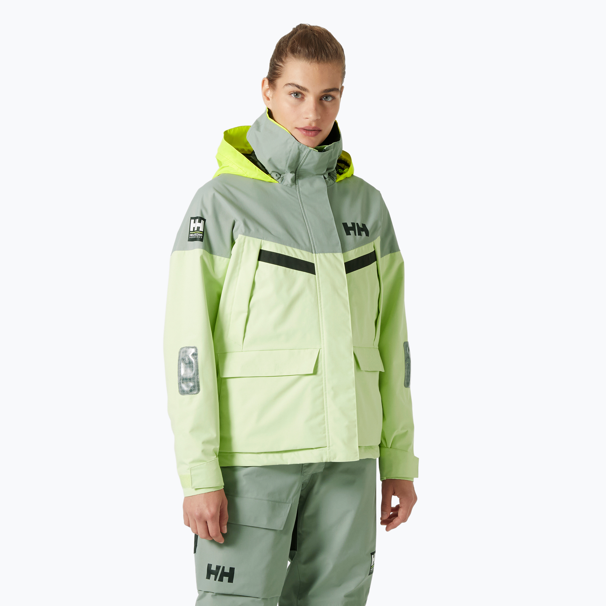 Kurtka żeglarska damska Helly Hansen Pier 4.0 washed lime 
