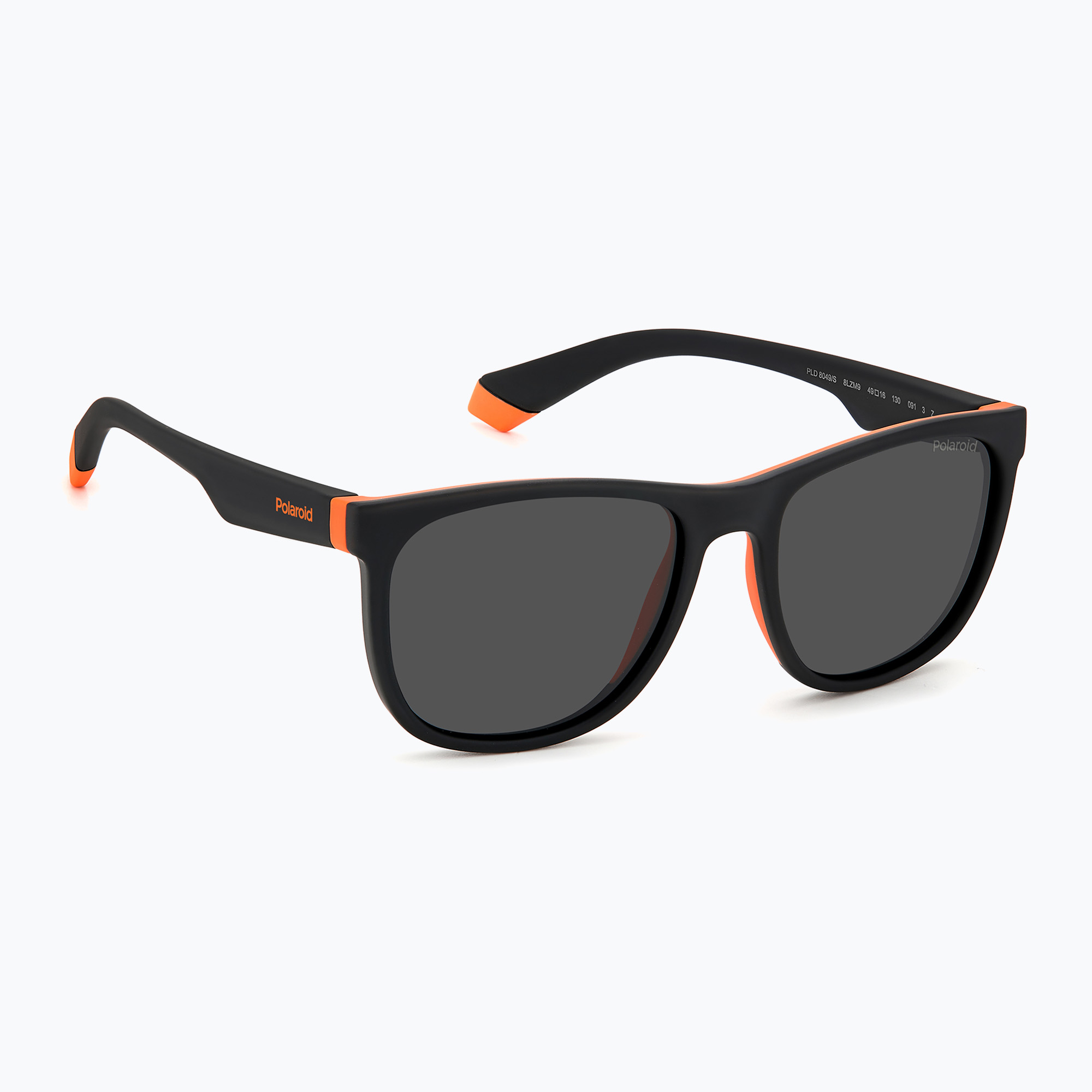 Okulary przeciwsłoneczne dziecięce Polaroid PLD 8049/S black orange/grey polarized 