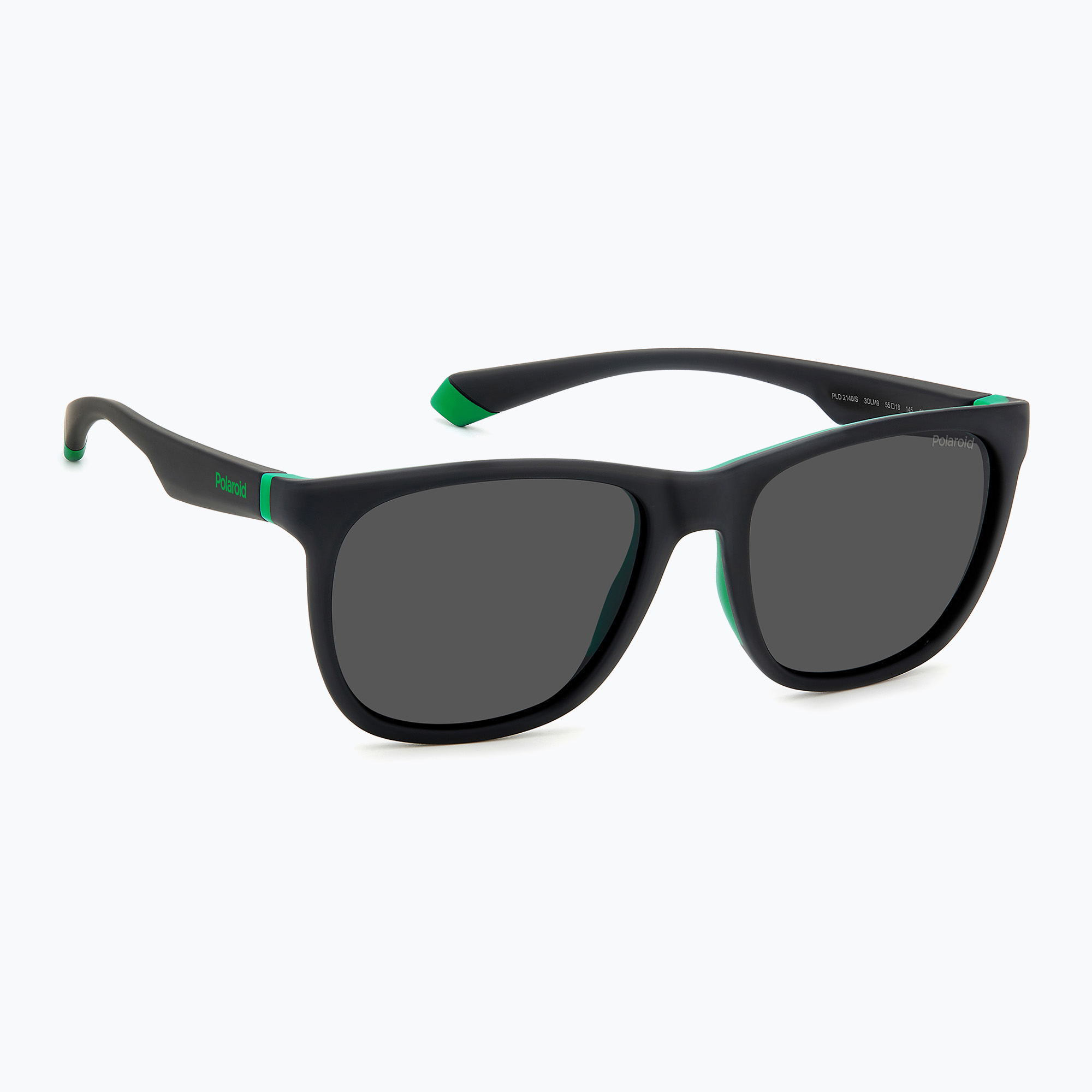 Okulary przeciwsłoneczne Polaroid PLD 2140/S matte black green/grey polarized 