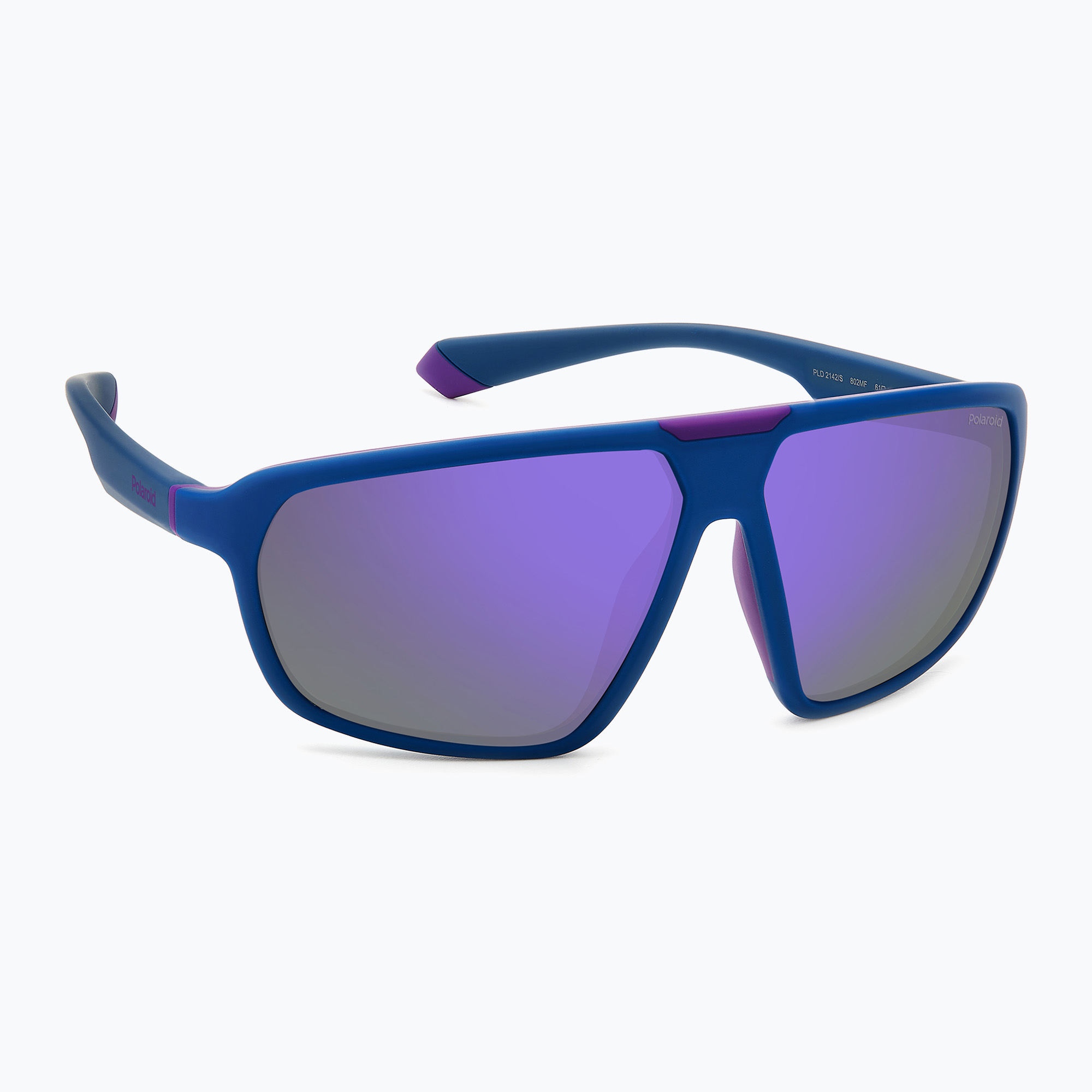 Okulary przeciwsłoneczne Polaroid PLD 2142/S semi matt blue violet azure/violet mirror polarized 