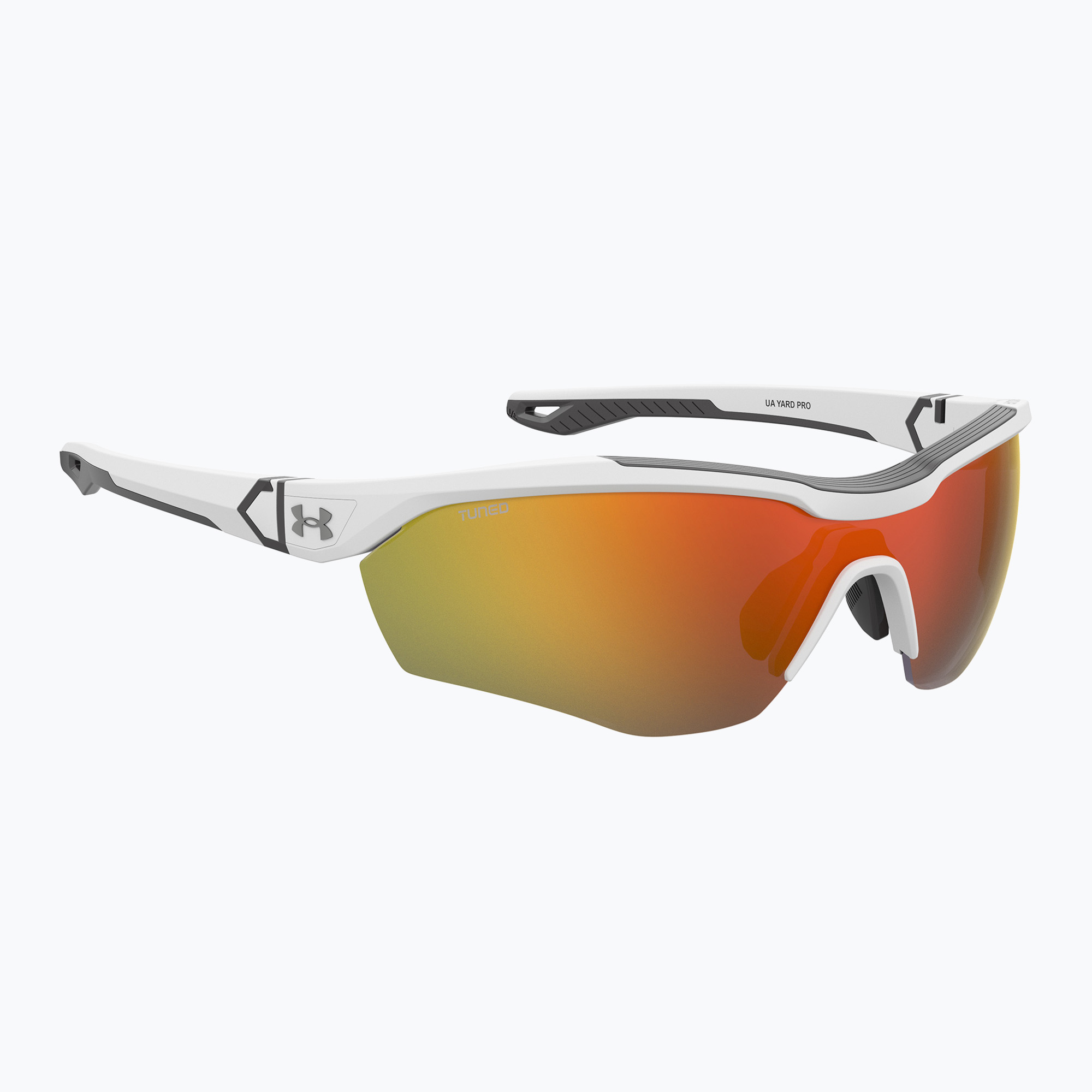 Okulary przeciwsłoneczne męskie Under Armour Yard Pro matte white/orange multilayer oleophobic 
