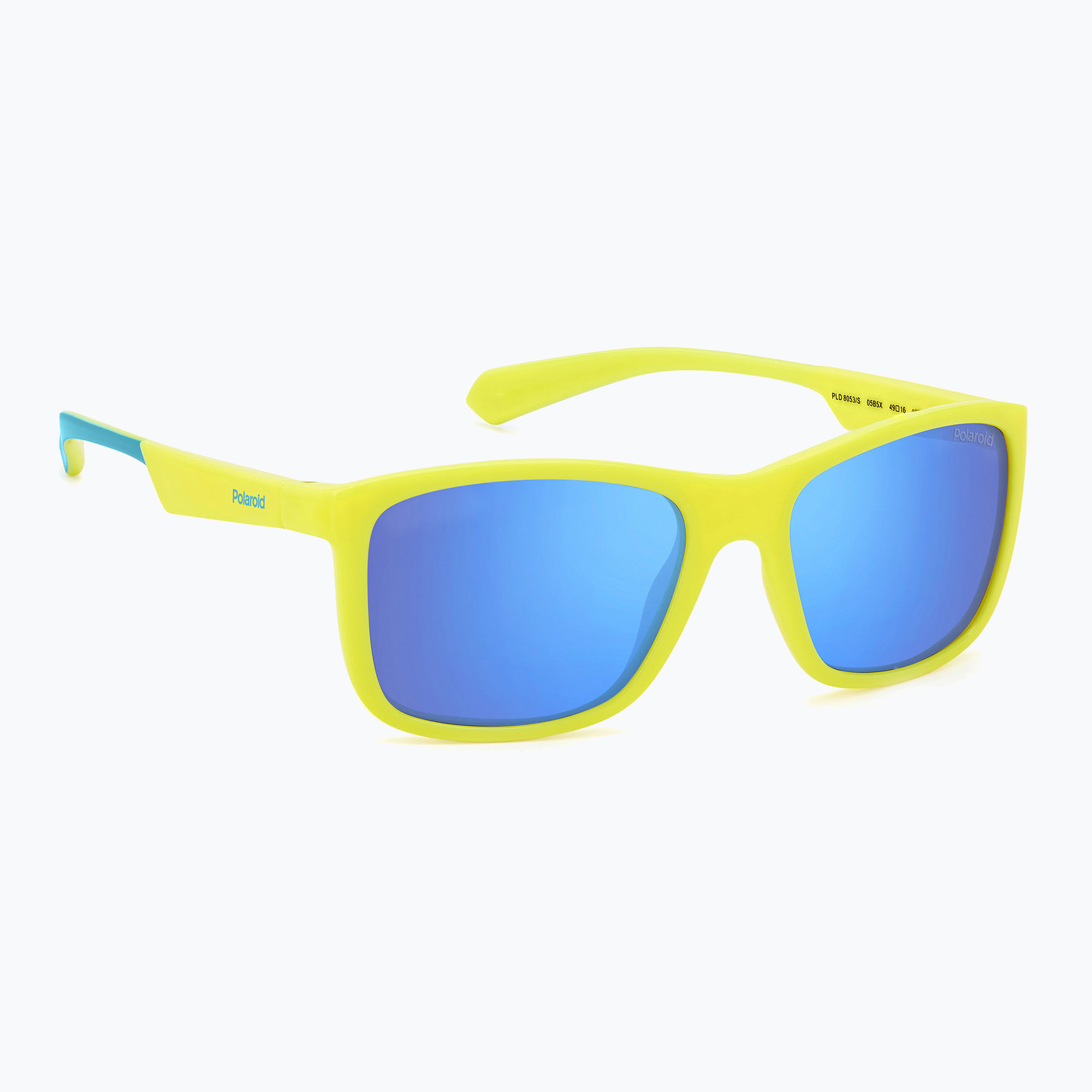 Okulary przeciwsłoneczne dziecięce Polaroid PLD 8053/S matte yellow azure/blue mirror polarized 