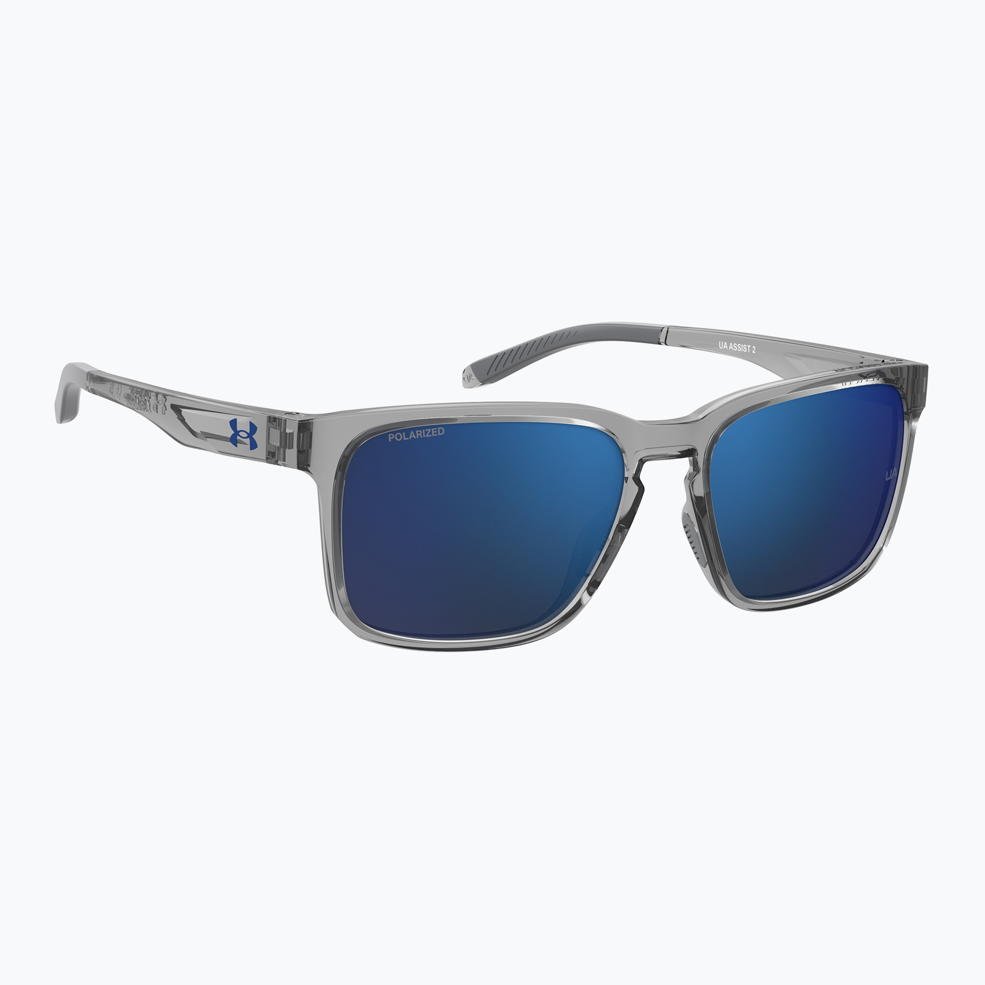 Okulary przeciwsłoneczne męskie Under Armour Assist 2 grey blue/grey blue multilayer polarized 