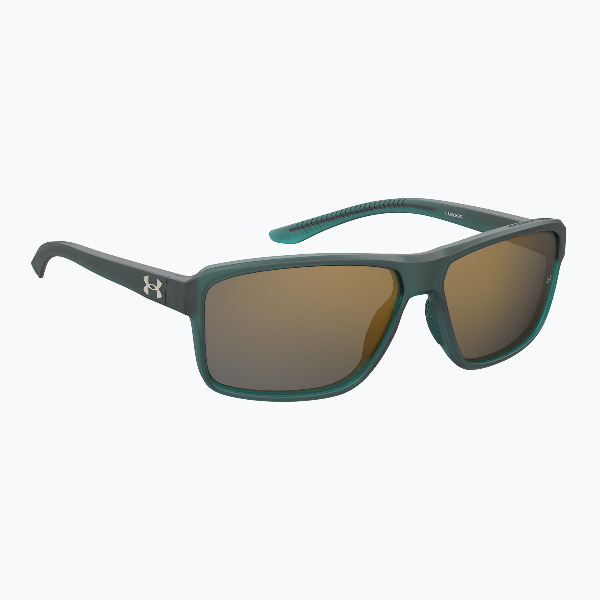 Okulary przeciwsłoneczne męskie Under Armour Kickoff S3 crystal teal/copper mirror 
