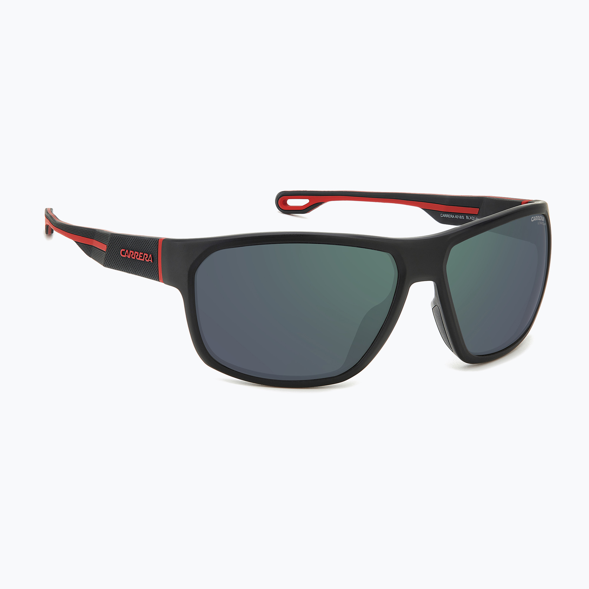 Okulary przeciwsłoneczne męskie Carrera 4018/S matte black red/green grey hight contrast anti reflex 
