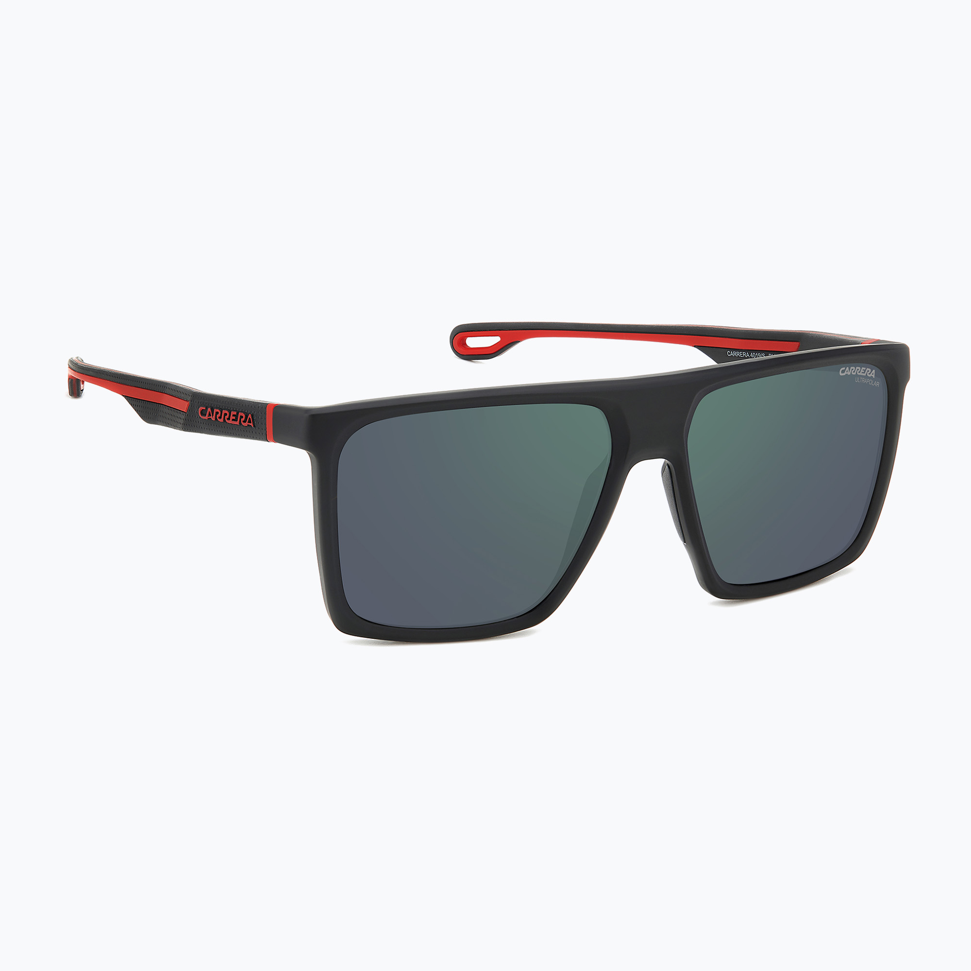 Okulary przeciwsłoneczne męskie Carrera 4019/S matte black red/green grey hight contrast anti reflex 