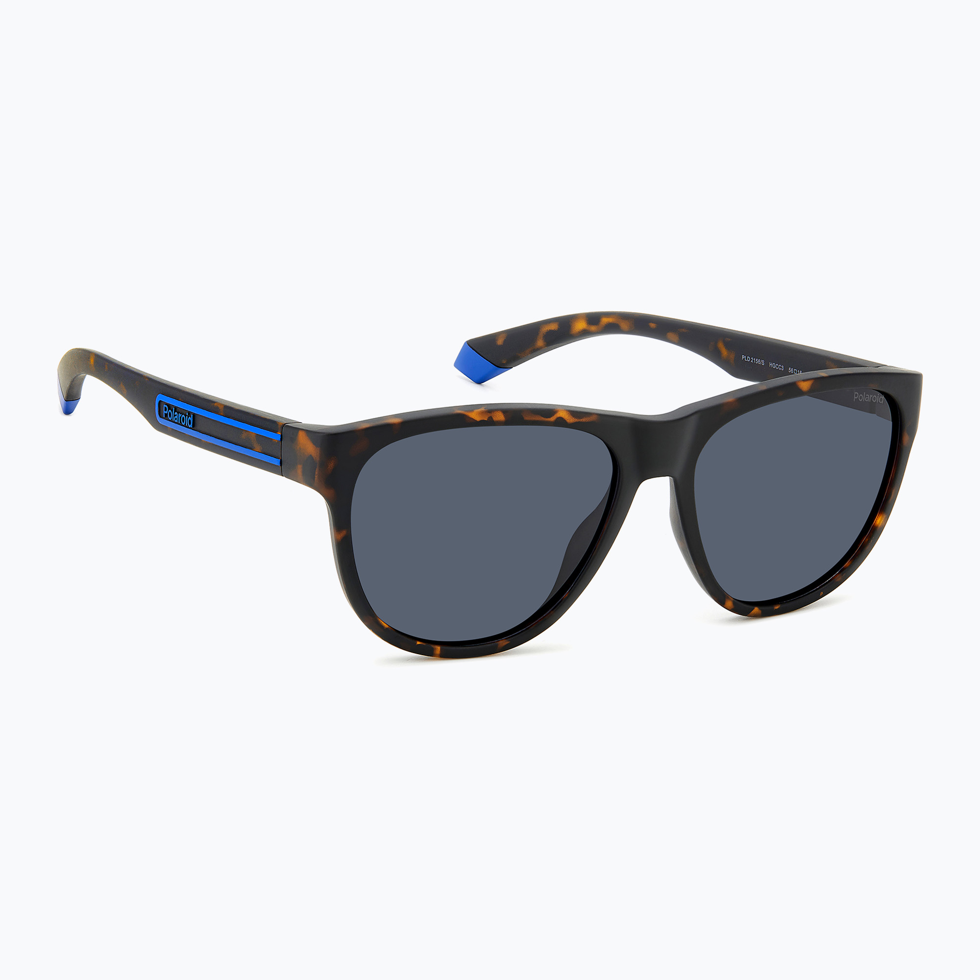 Okulary przeciwsłoneczne Polaroid PLD 2156/S matte brown havana/blue polarized 