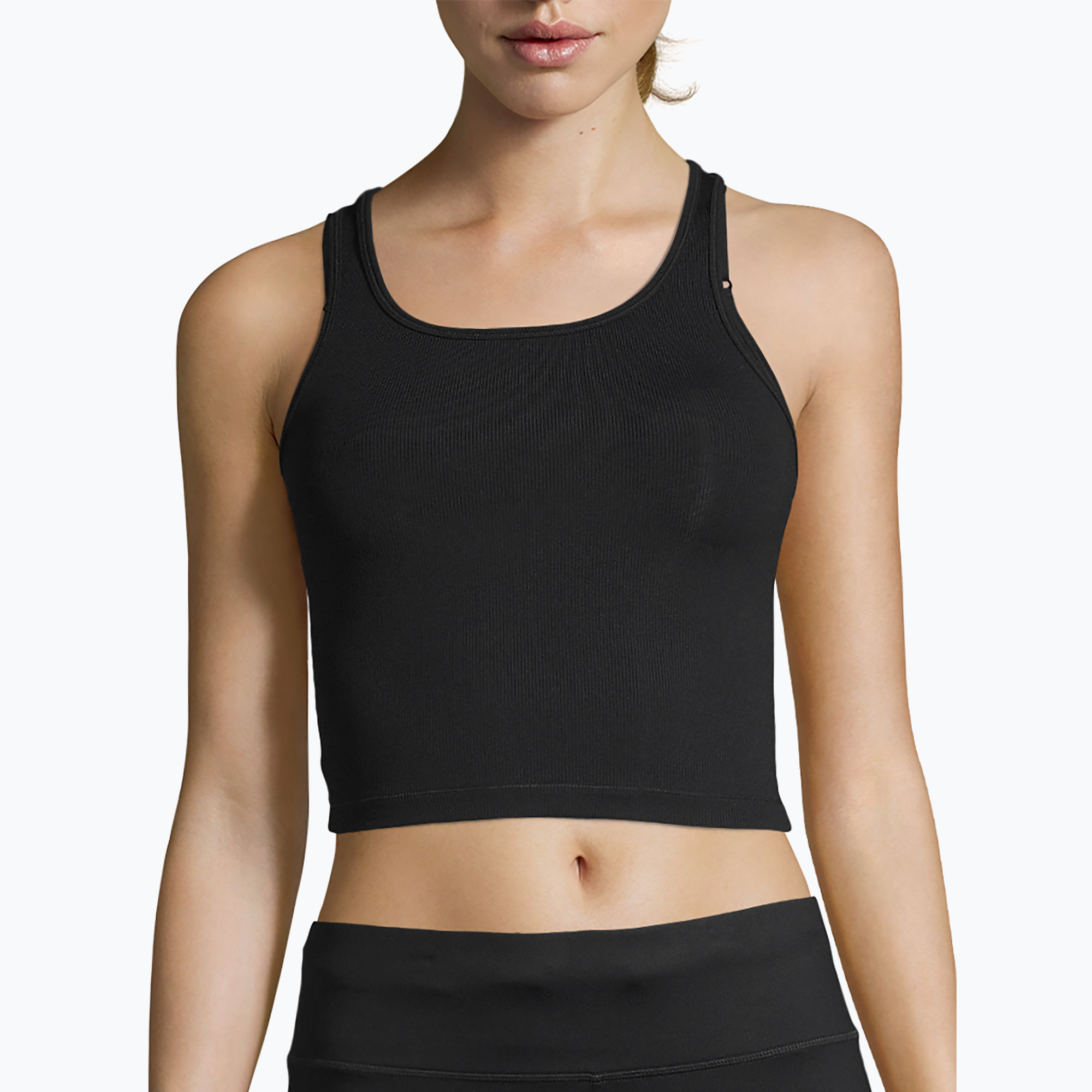 Top treningowy damski Casall Crop Rib Racerback black | WYSYŁKA W 24H | 30 DNI NA ZWROT